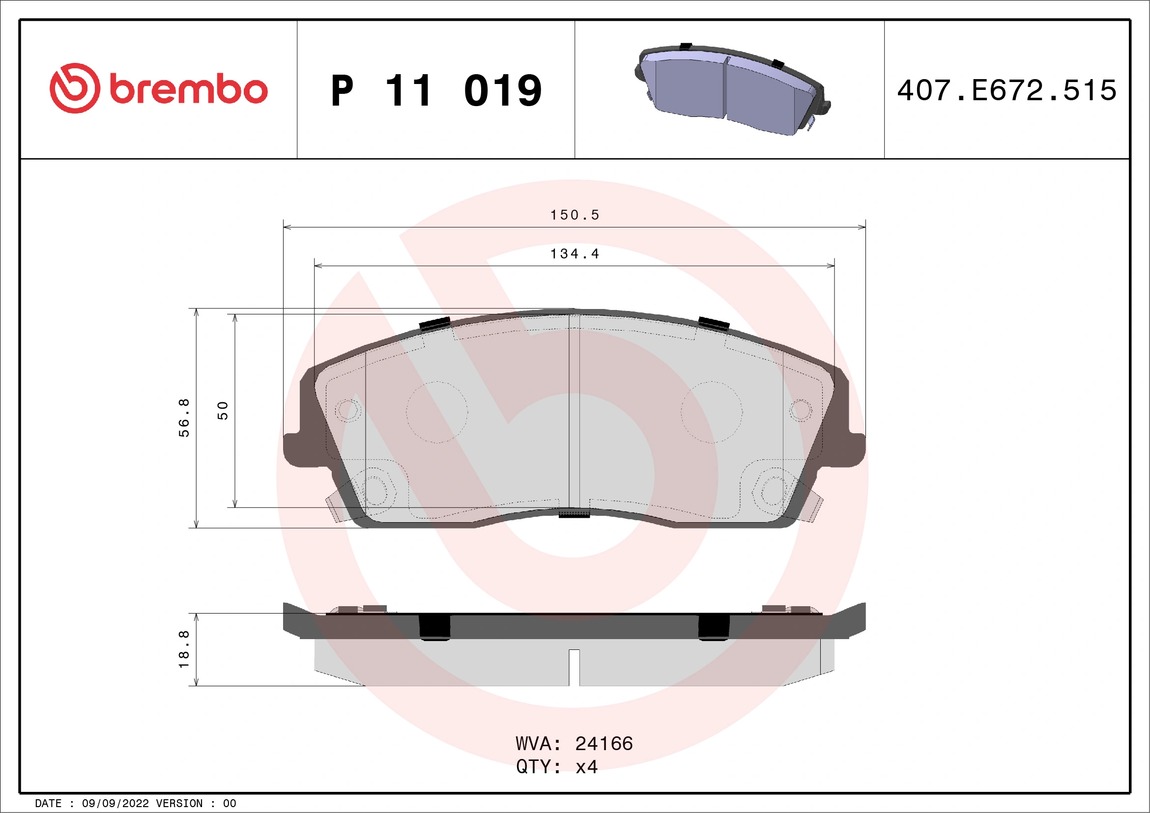 Brake Pad Set, disc brake