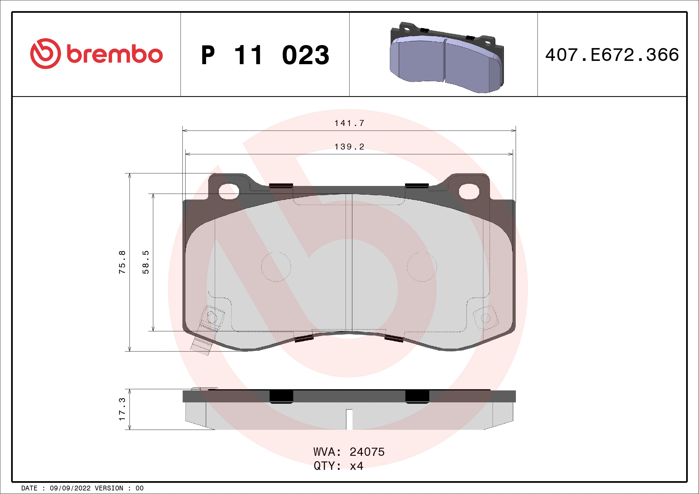 Brake Pad Set, disc brake
