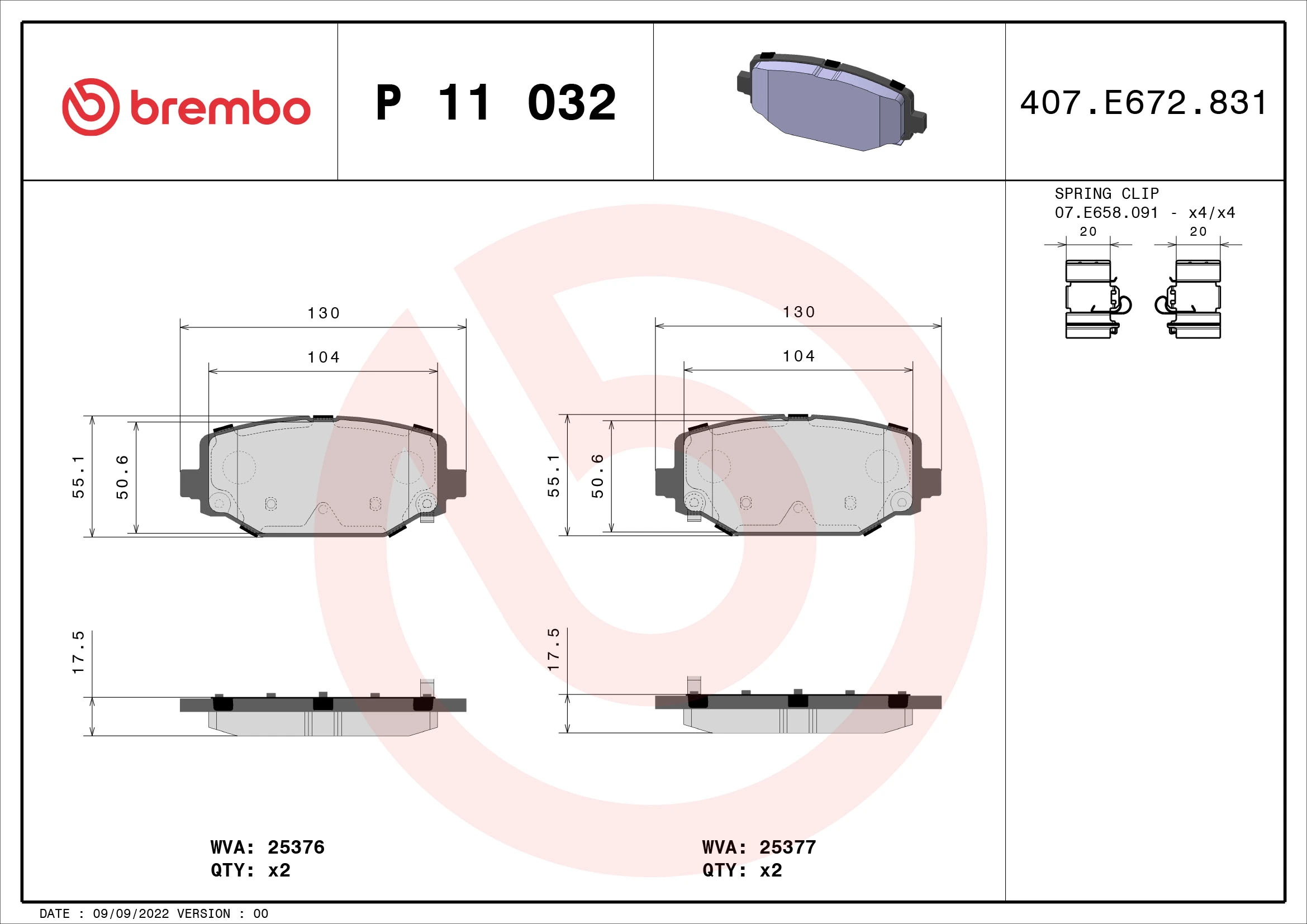 Brake Pad Set, disc brake
