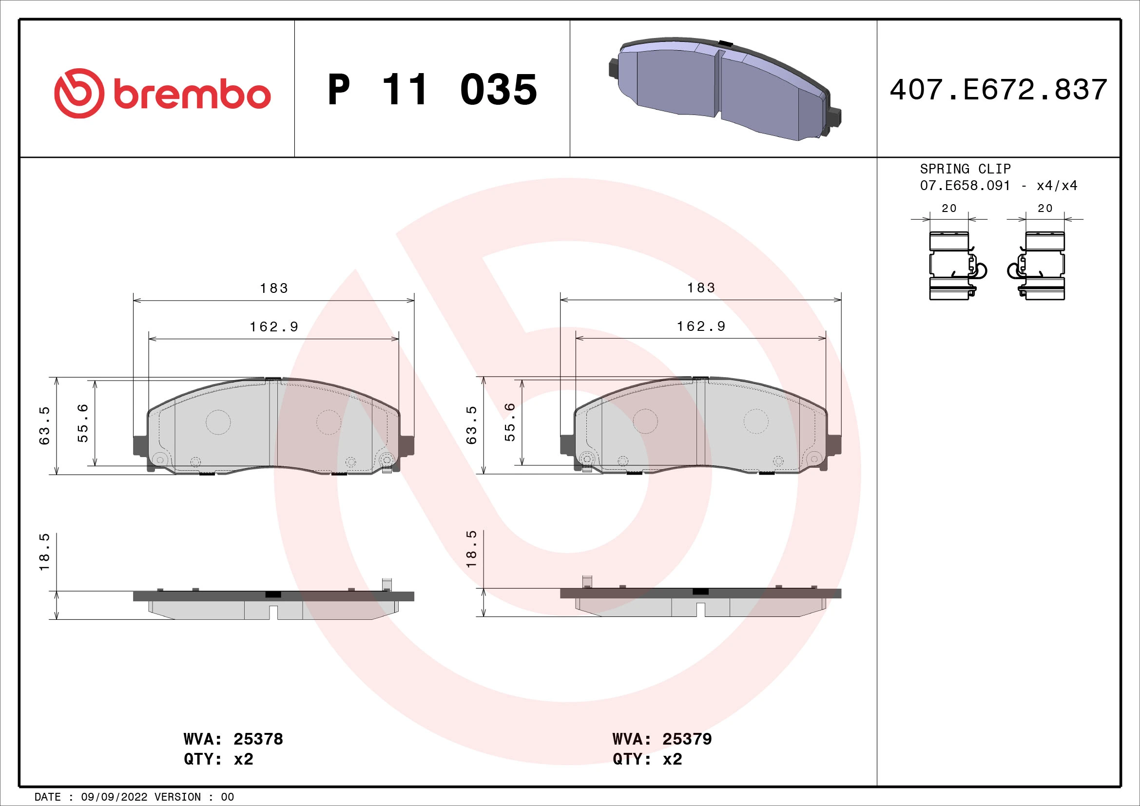 Brake Pad Set, disc brake
