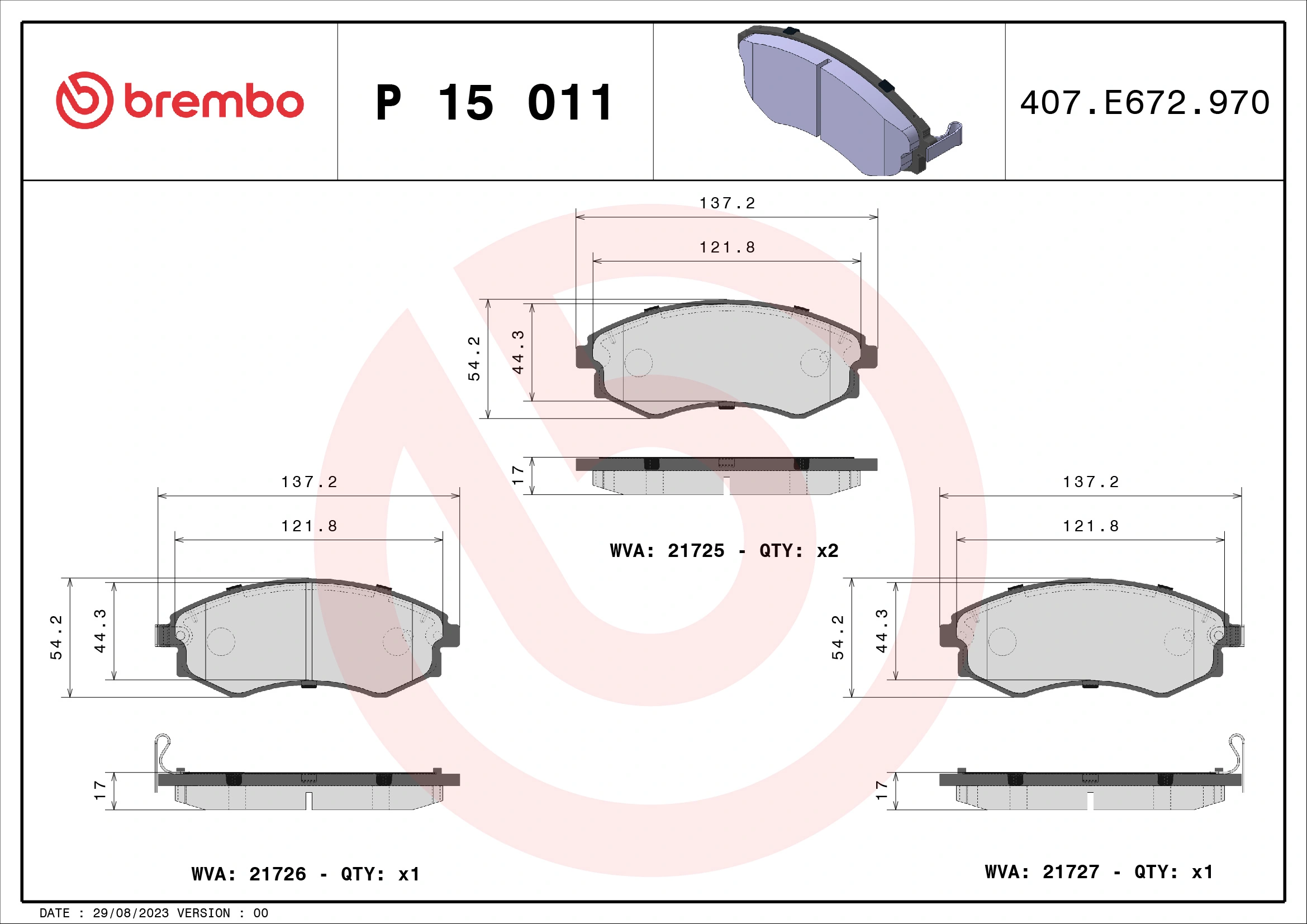 Brake Pad Set, disc brake