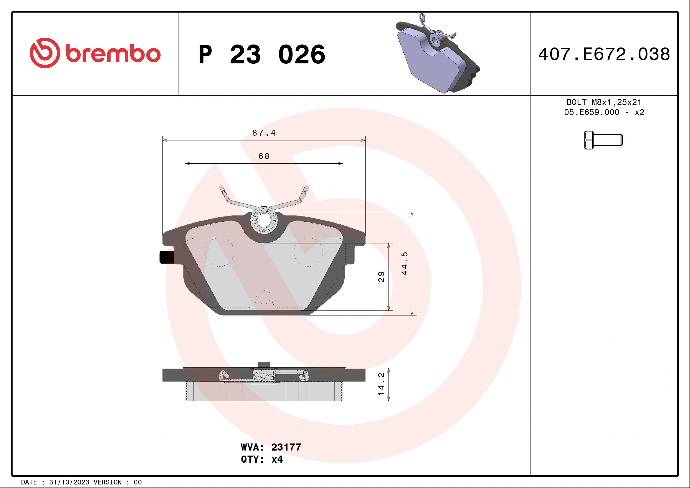 Brake Pad Set, disc brake