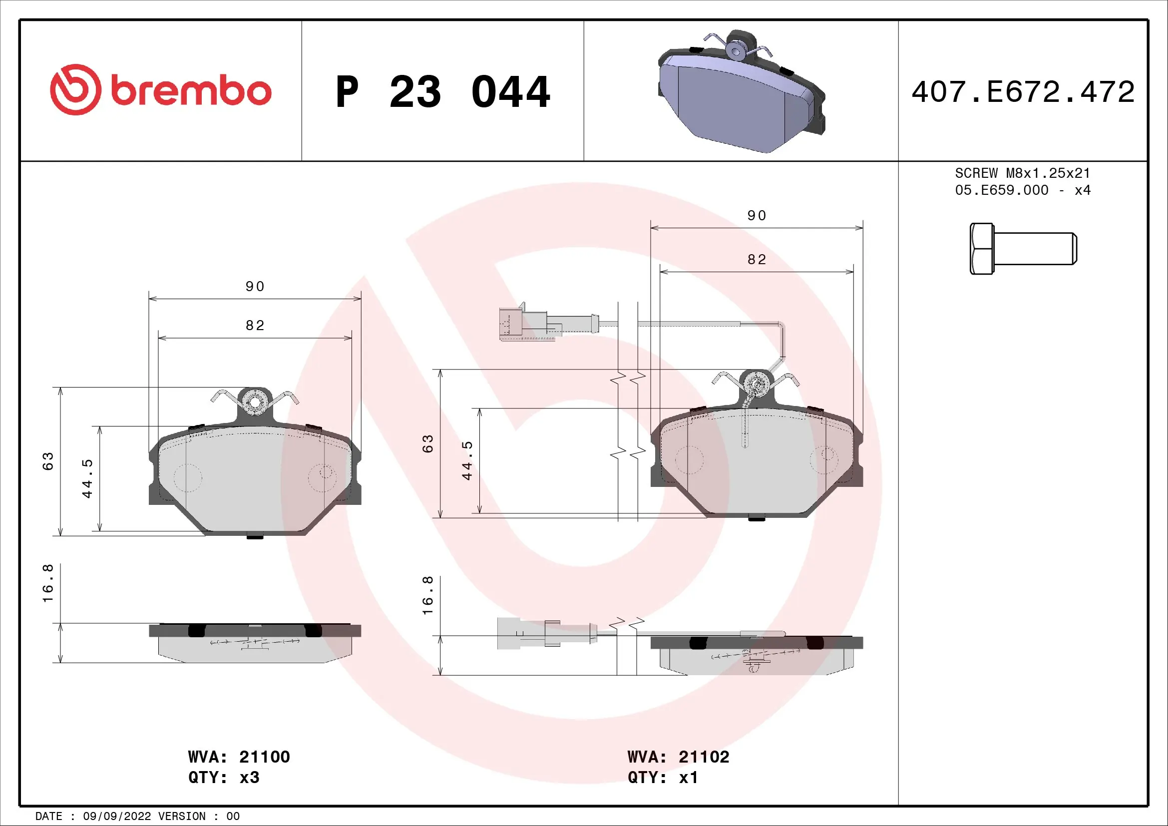 Brake Pad Set, disc brake