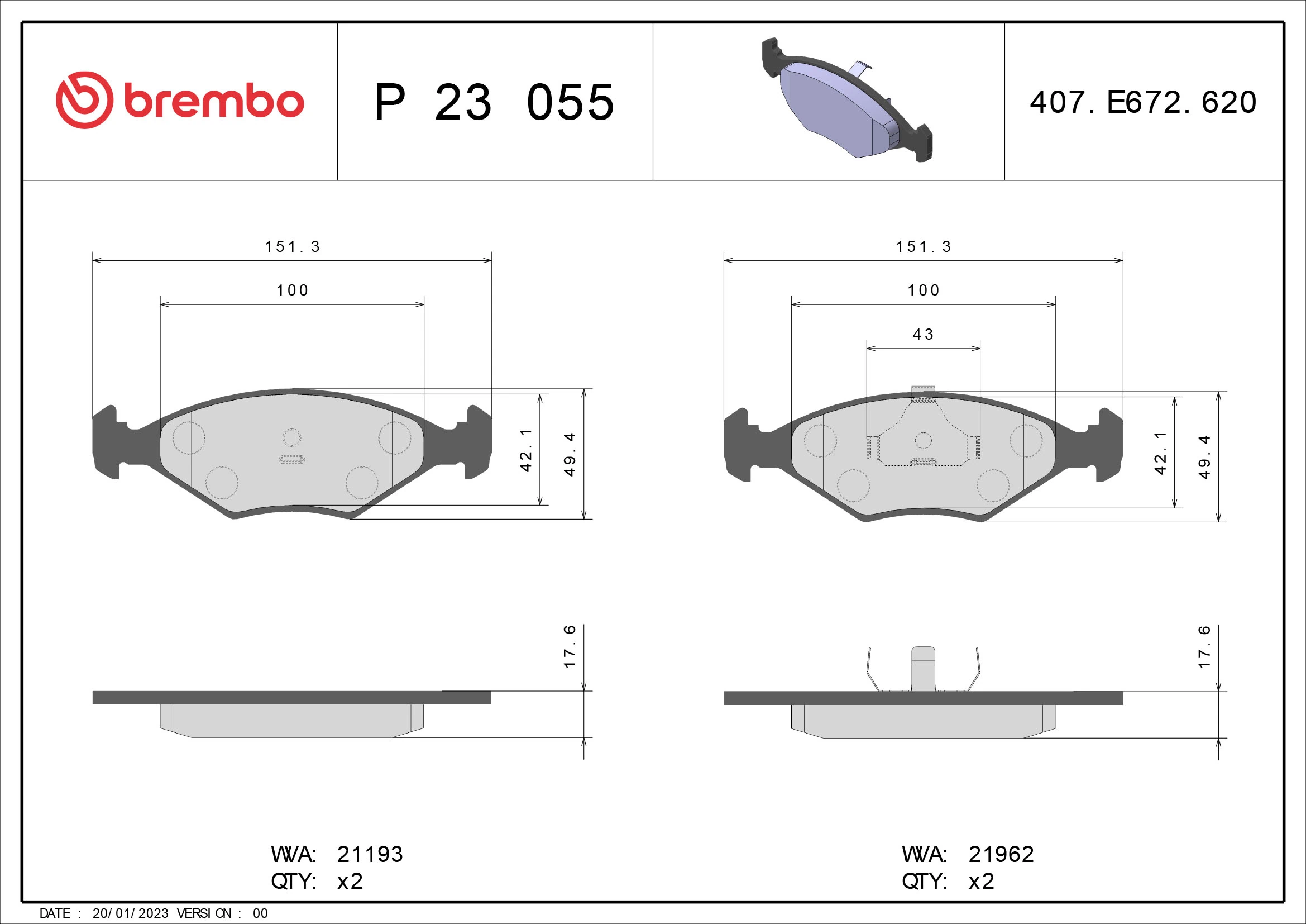 Brake Pad Set, disc brake