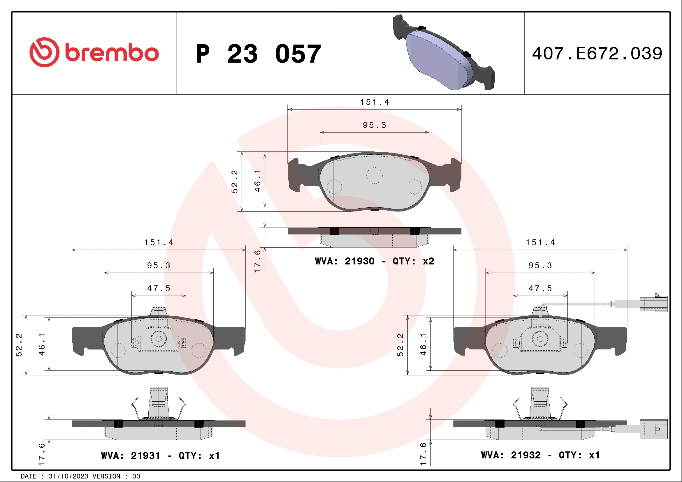 Brake Pad Set, disc brake
