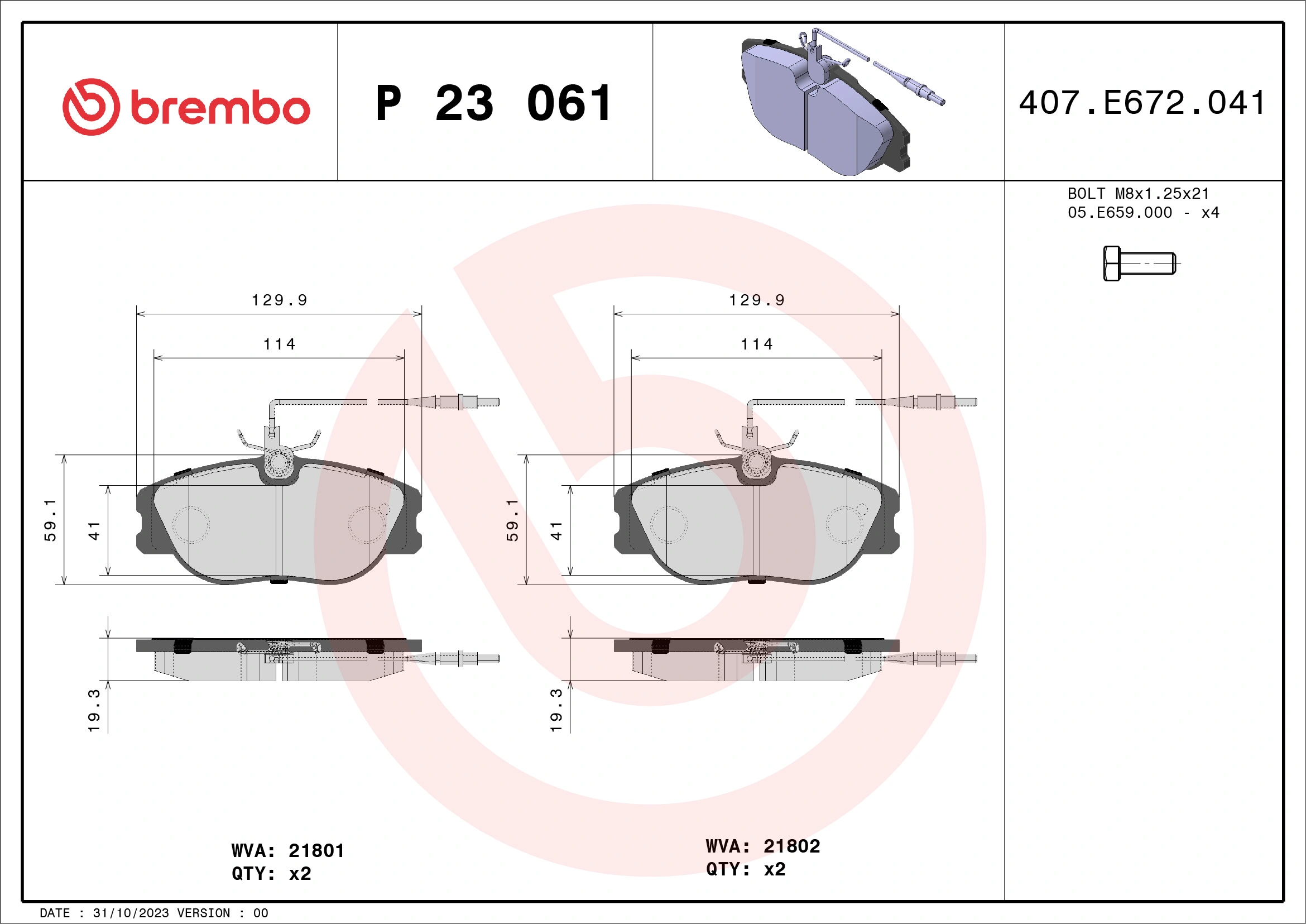 Brake Pad Set, disc brake