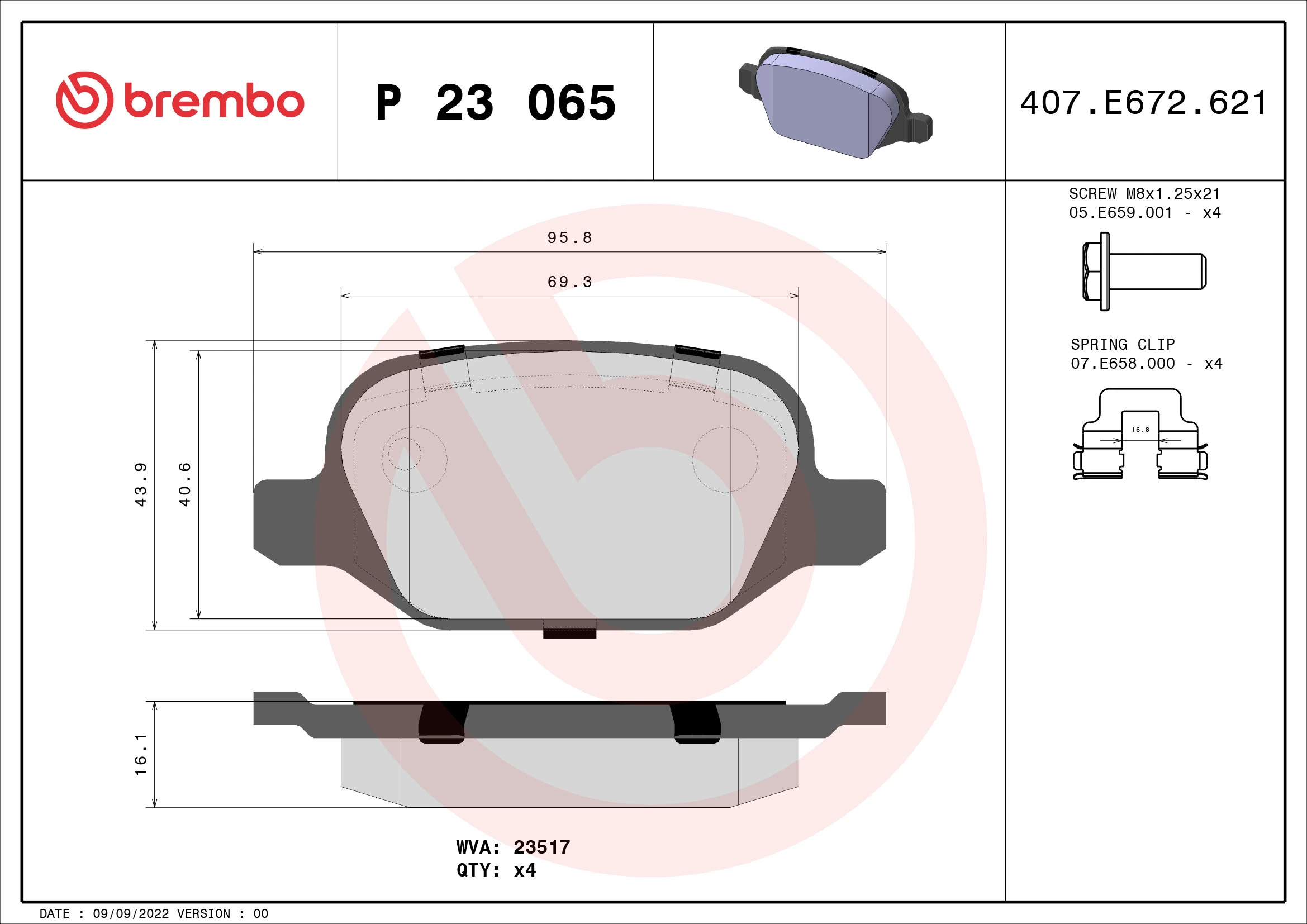 Brake Pad Set, disc brake