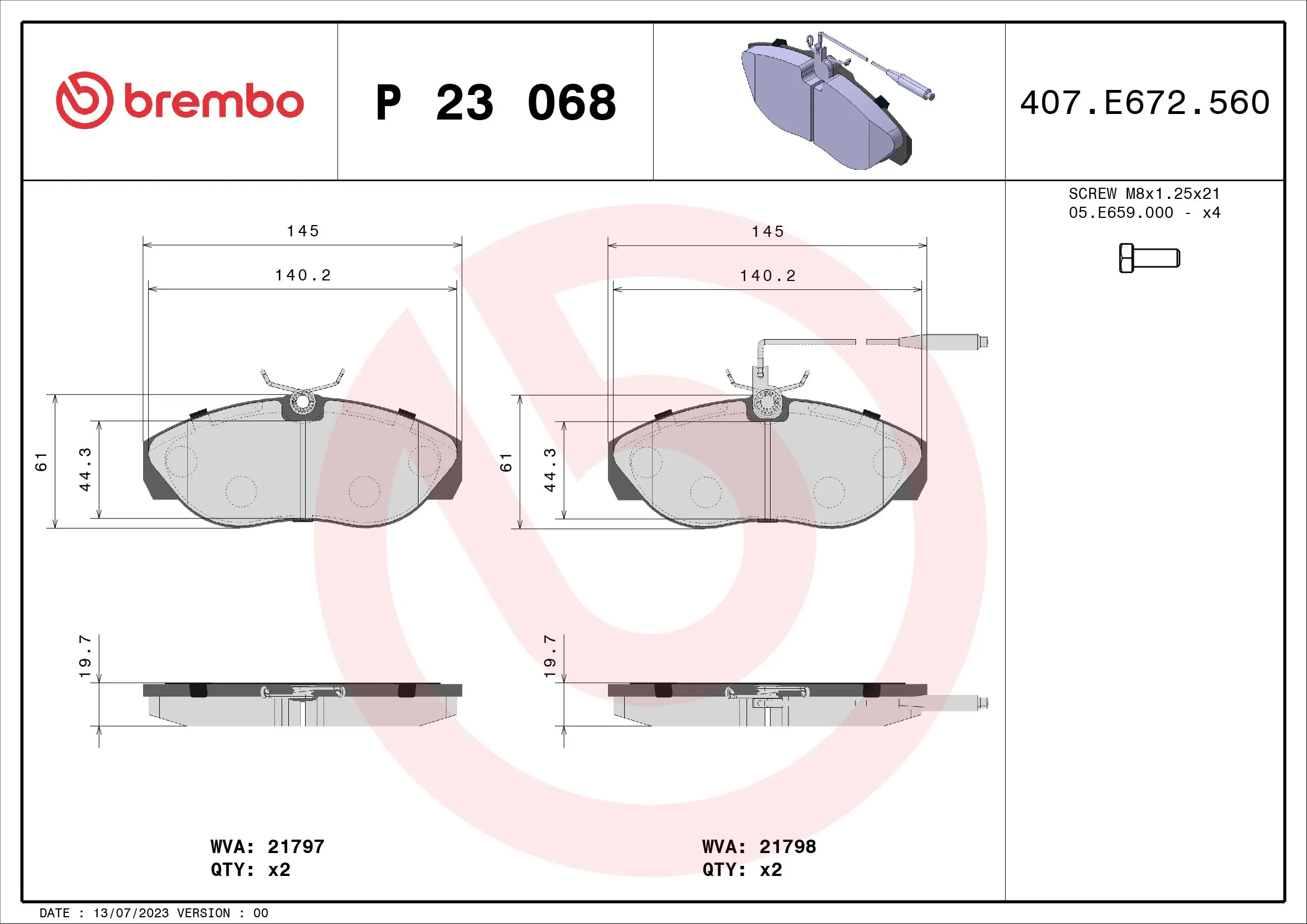 Brake Pad Set, disc brake