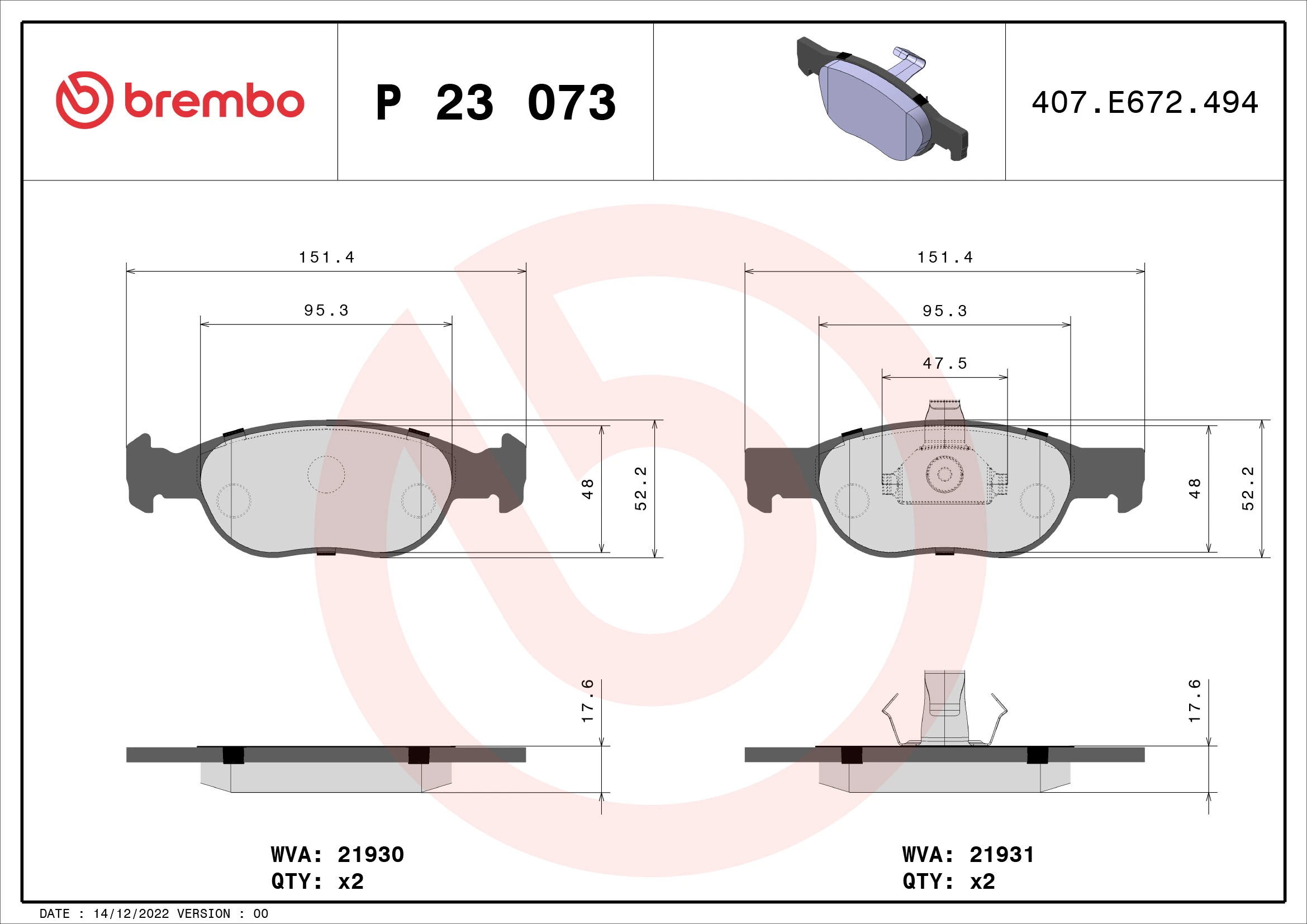 Brake Pad Set, disc brake