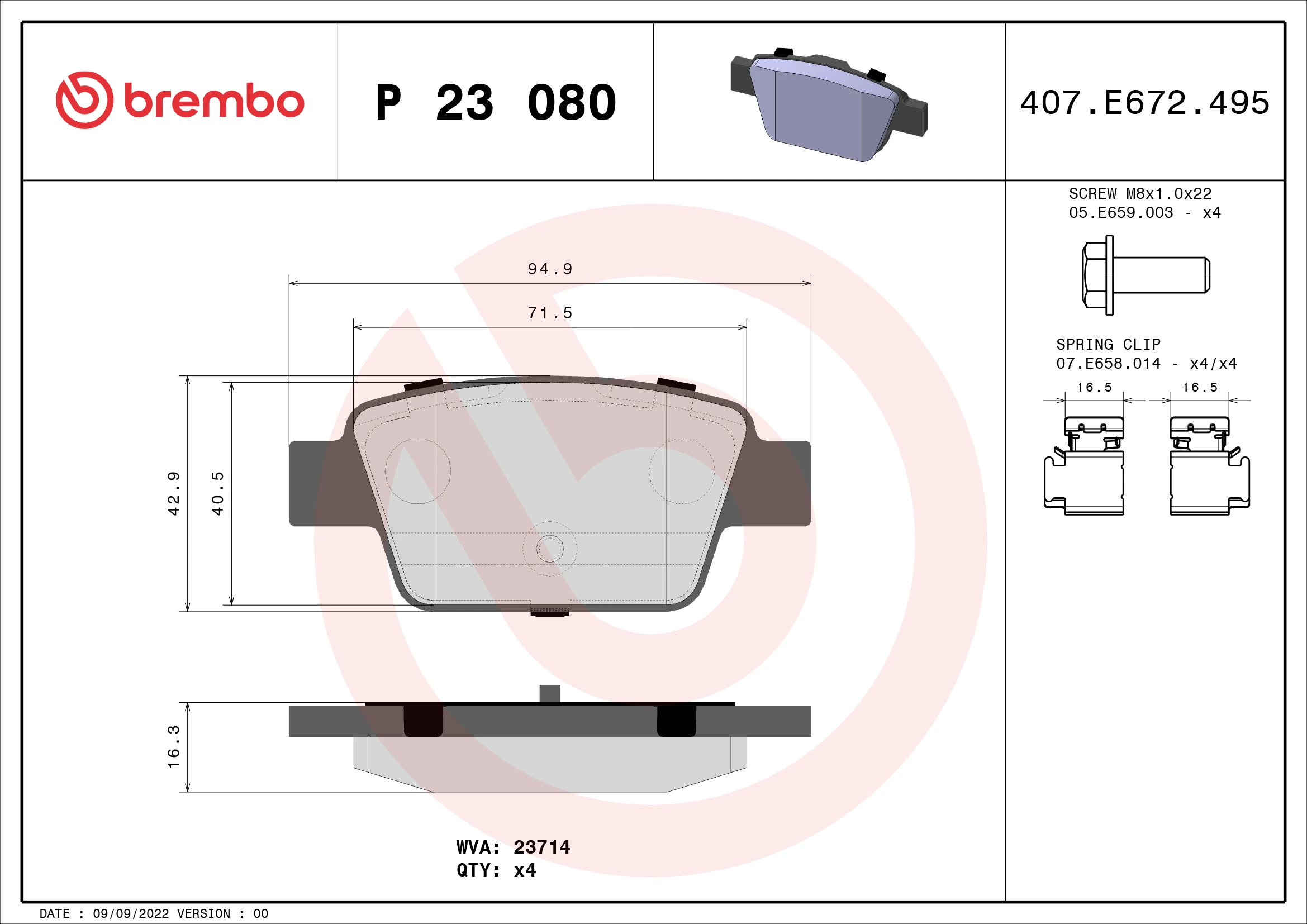 Brake Pad Set, disc brake