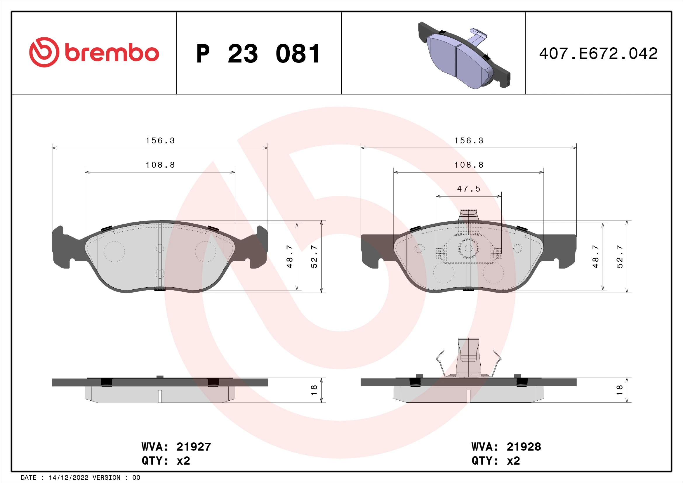 Brake Pad Set, disc brake