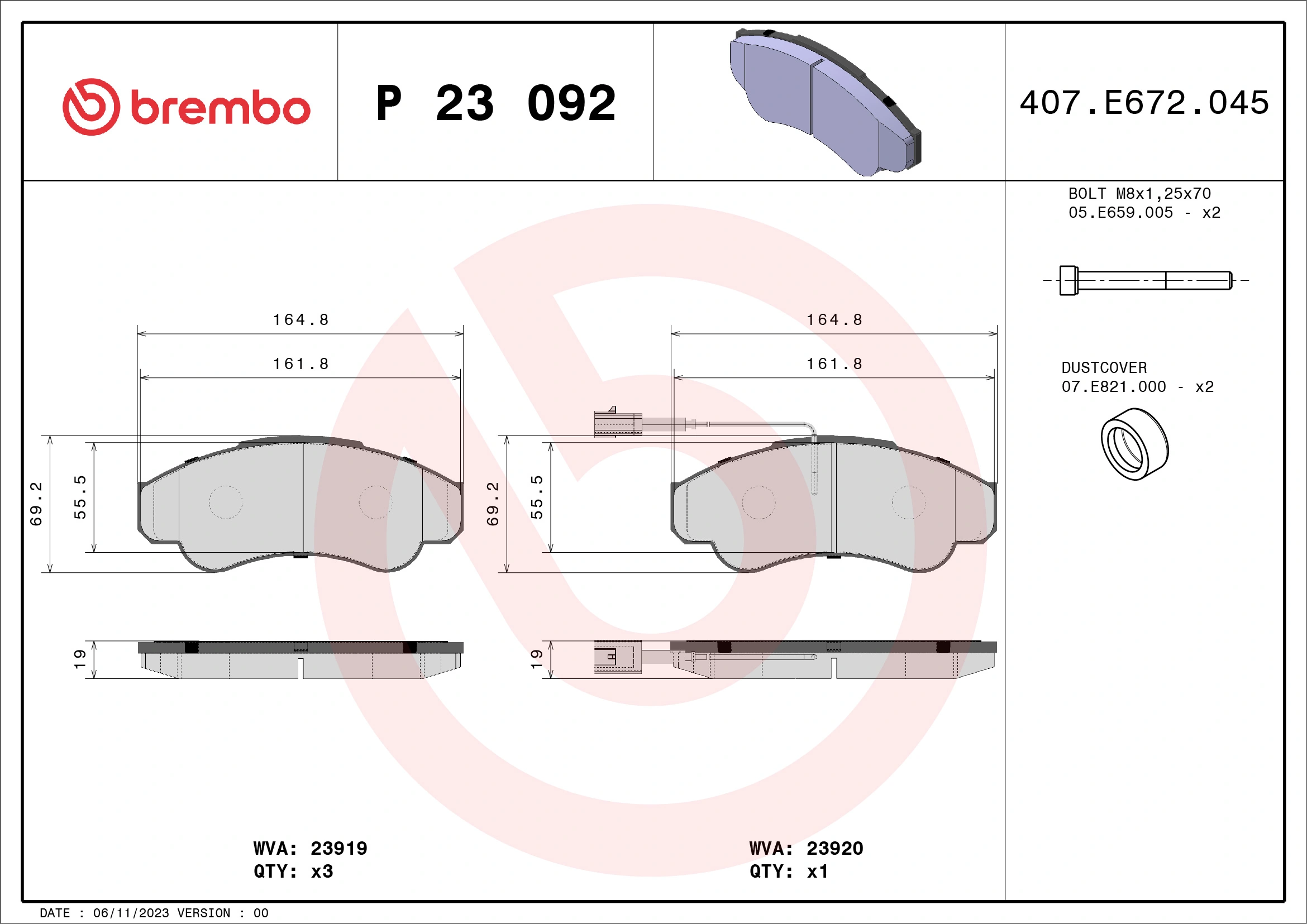 Brake Pad Set, disc brake