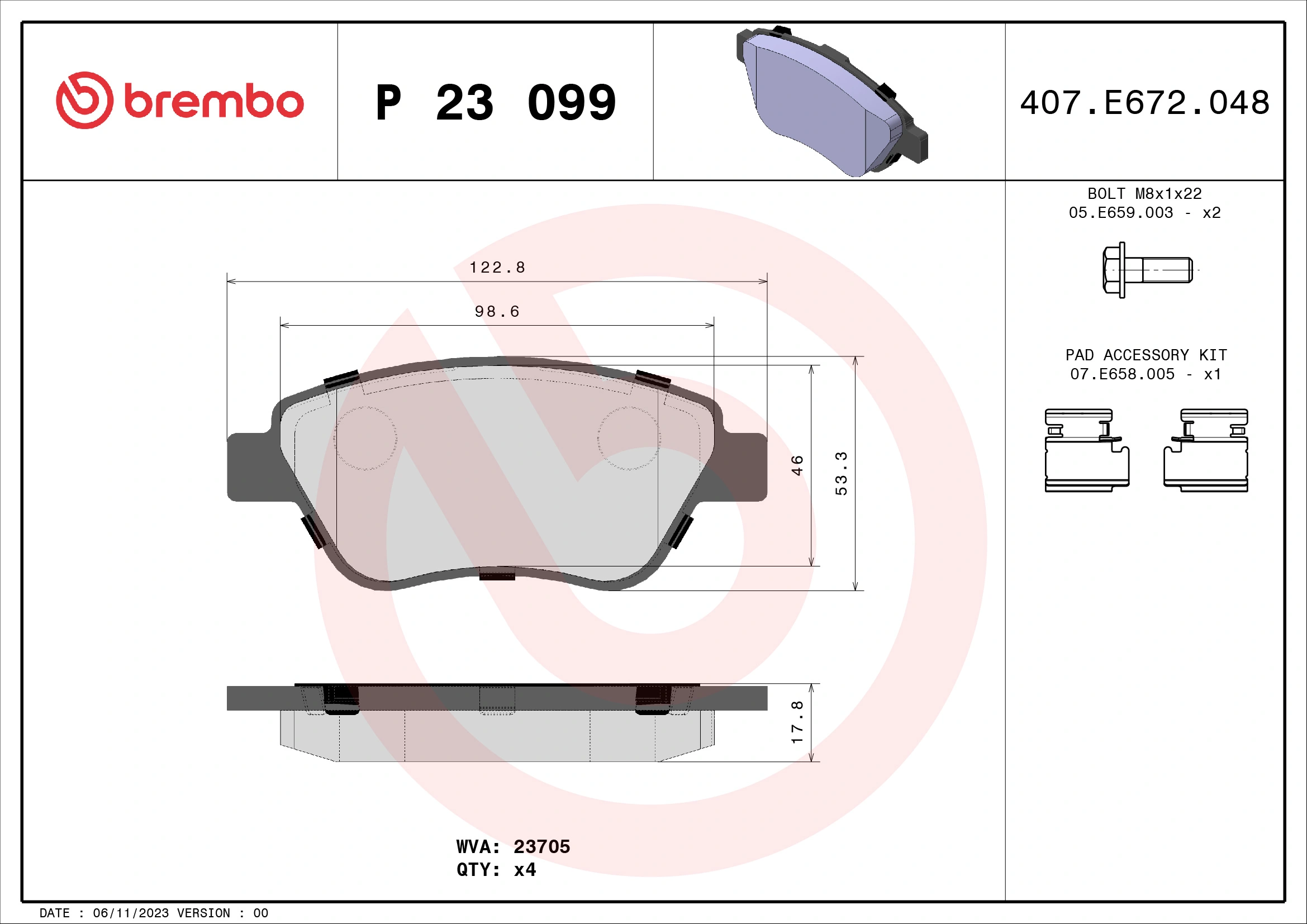 Brake Pad Set, disc brake