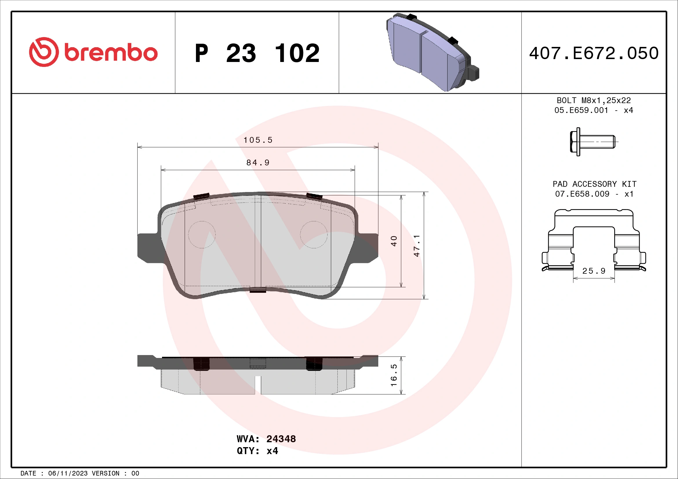 Brake Pad Set, disc brake