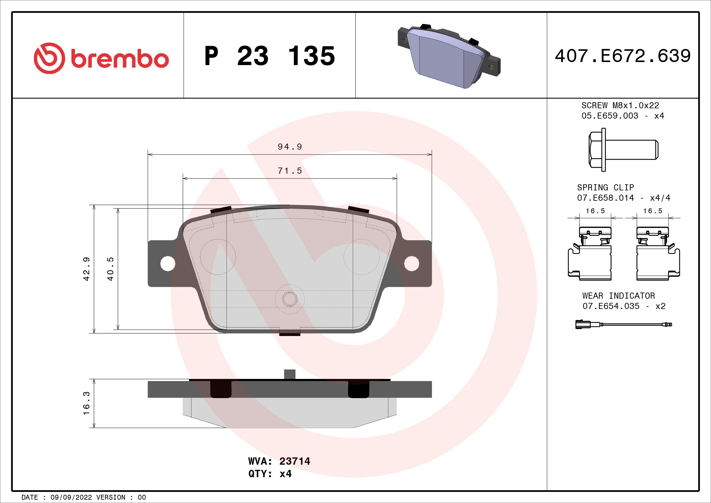 Brake Pad Set, disc brake