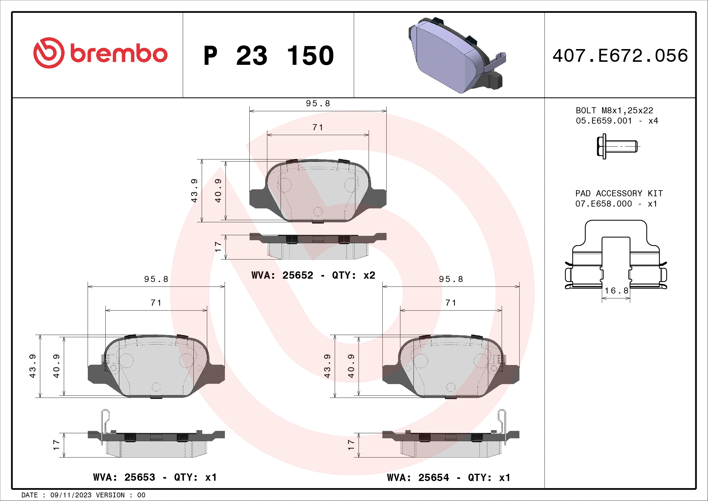 Brake Pad Set, disc brake