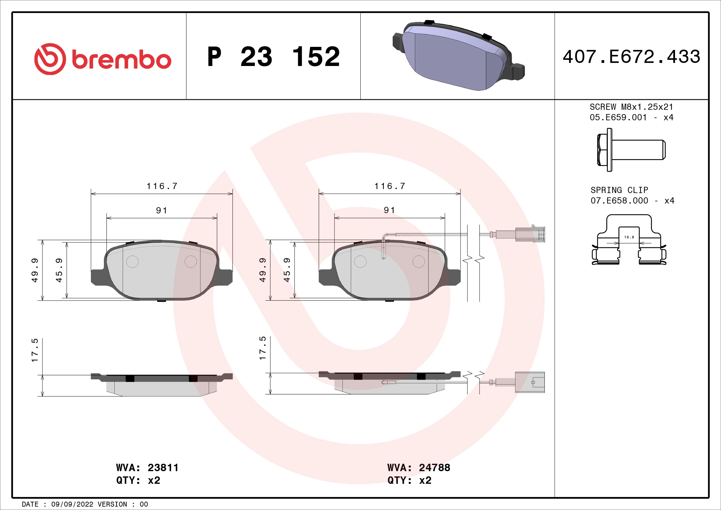 Brake Pad Set, disc brake