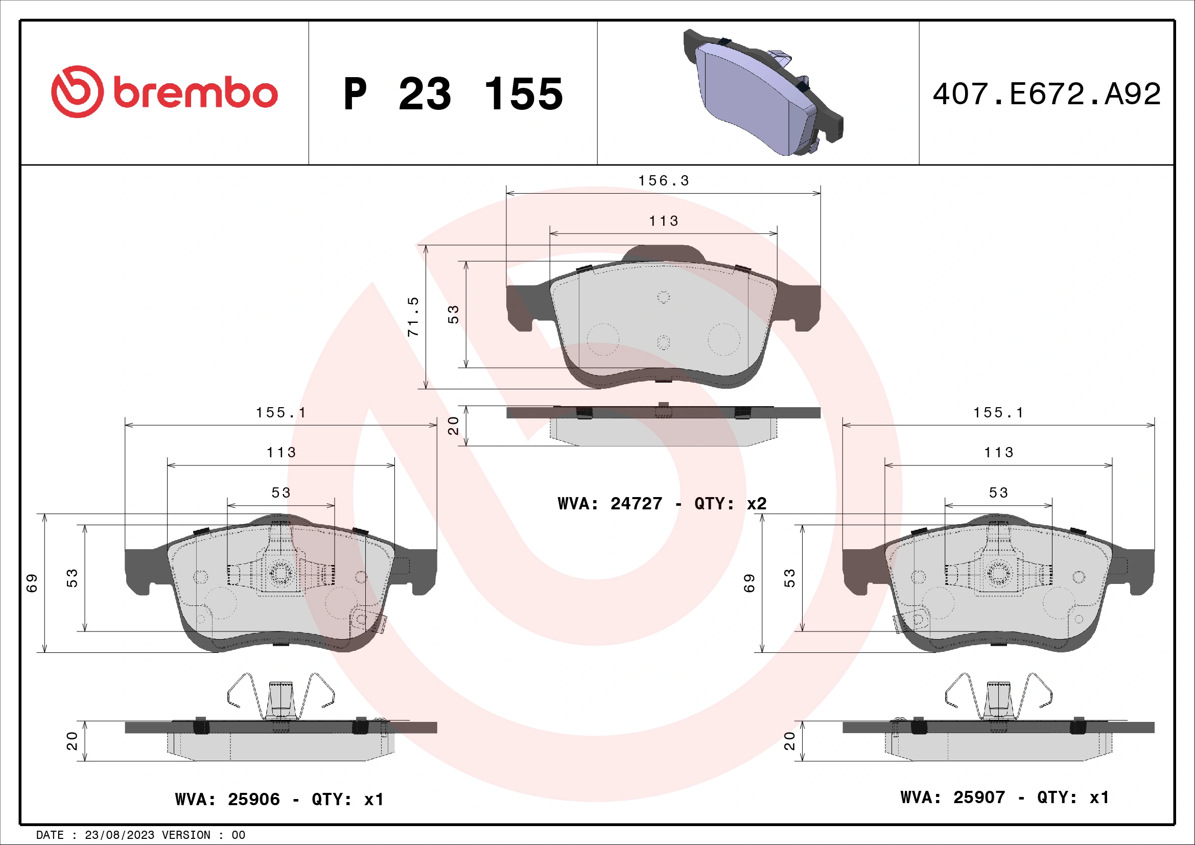 Brake Pad Set, disc brake