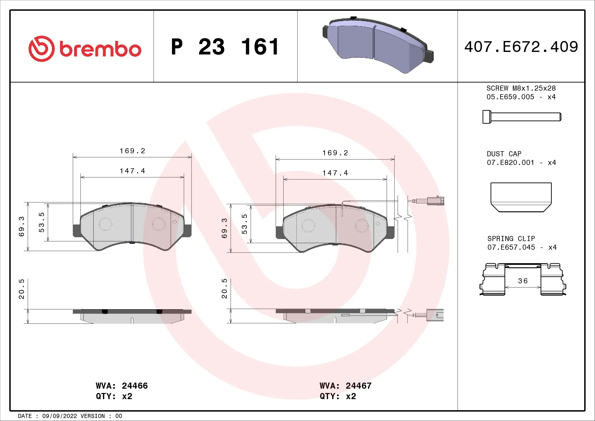 Brake Pad Set, disc brake