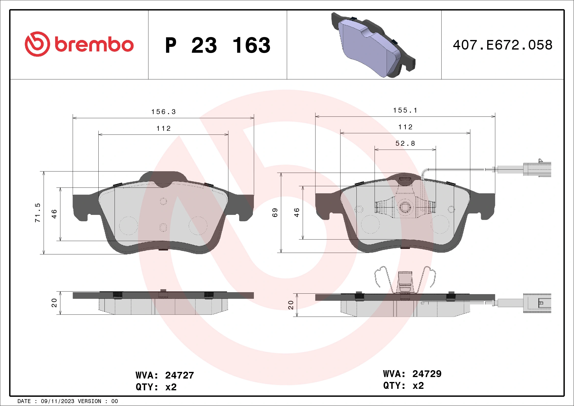 Brake Pad Set, disc brake