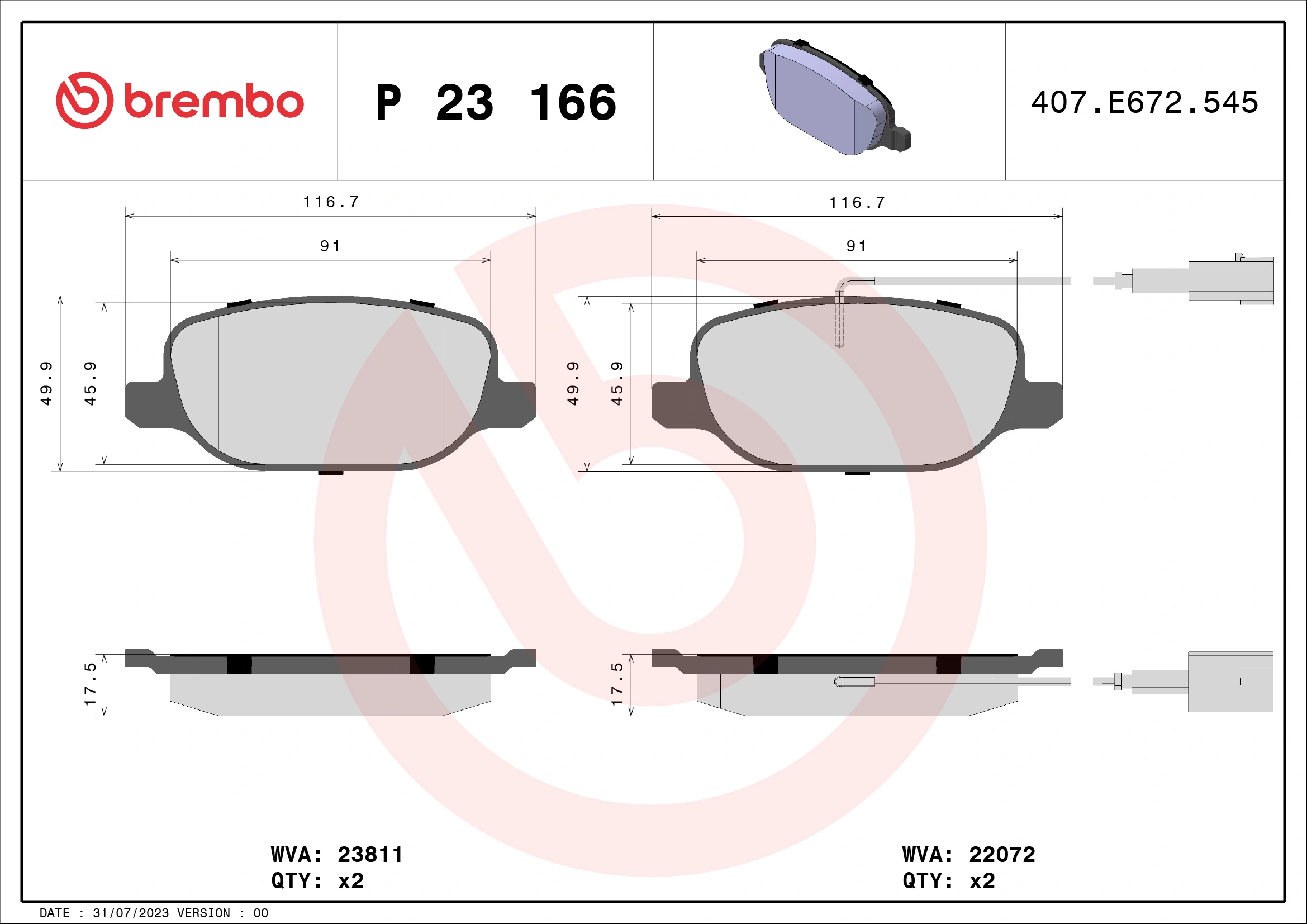 Brake Pad Set, disc brake