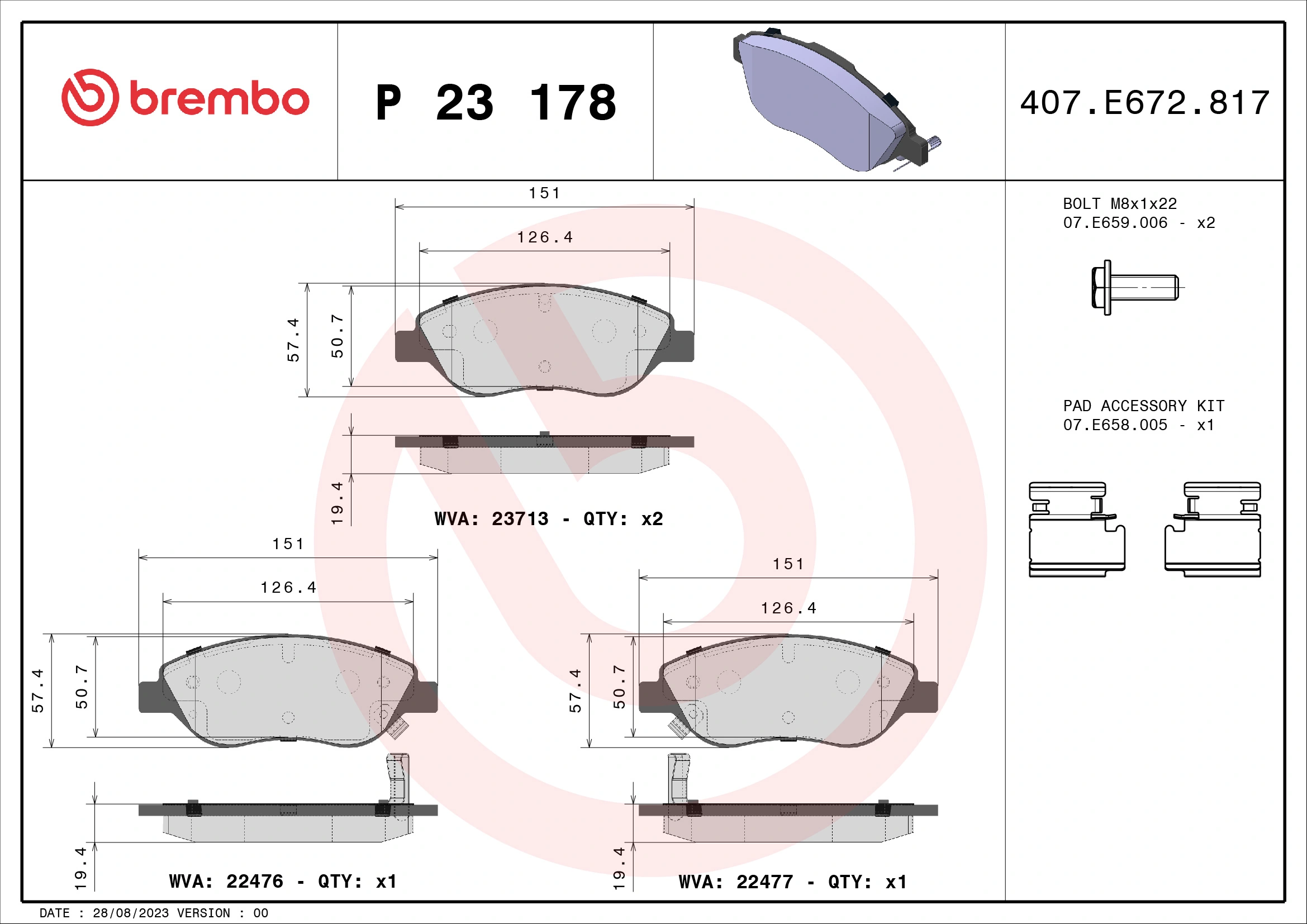 Brake Pad Set, disc brake