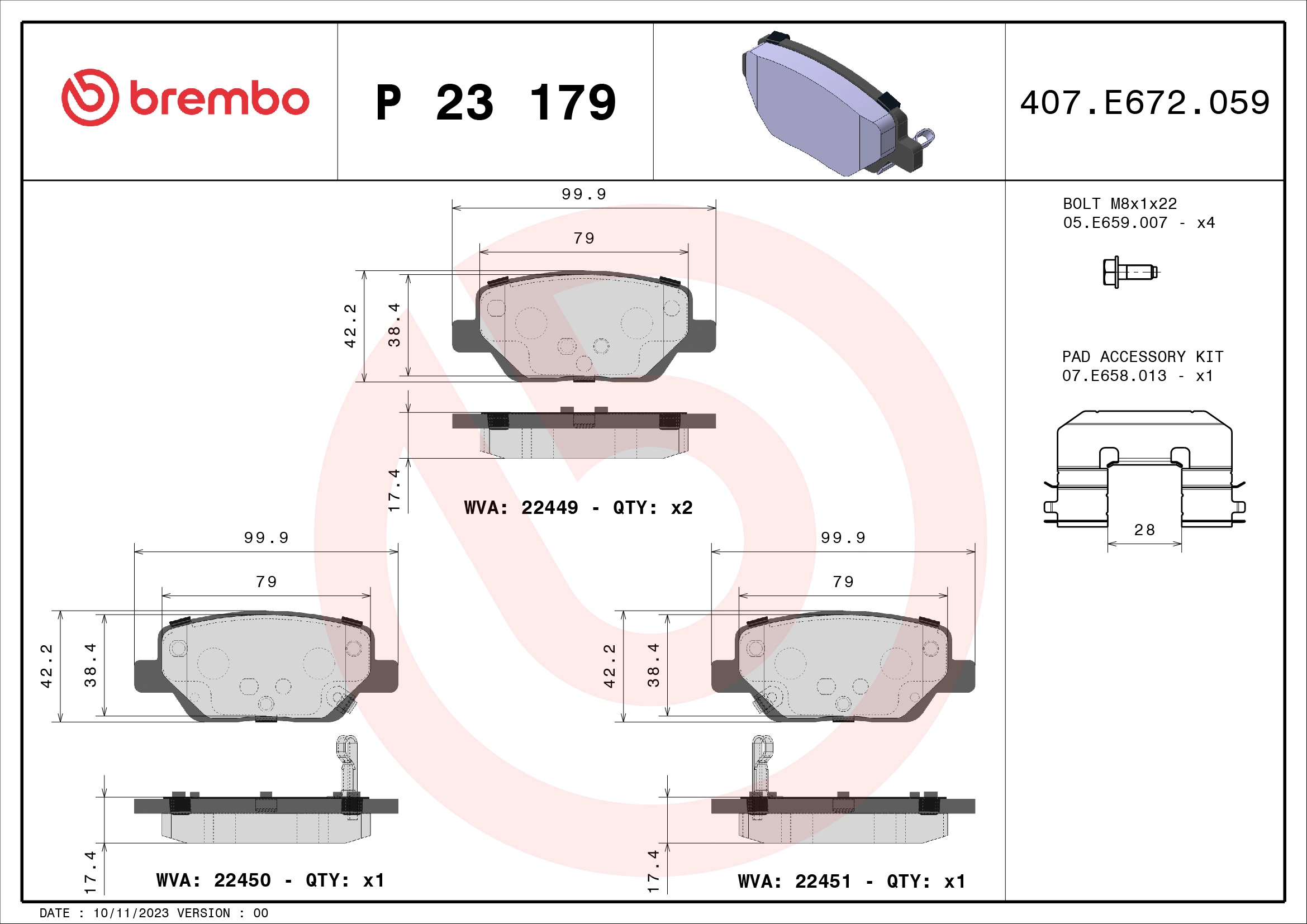 Brake Pad Set, disc brake