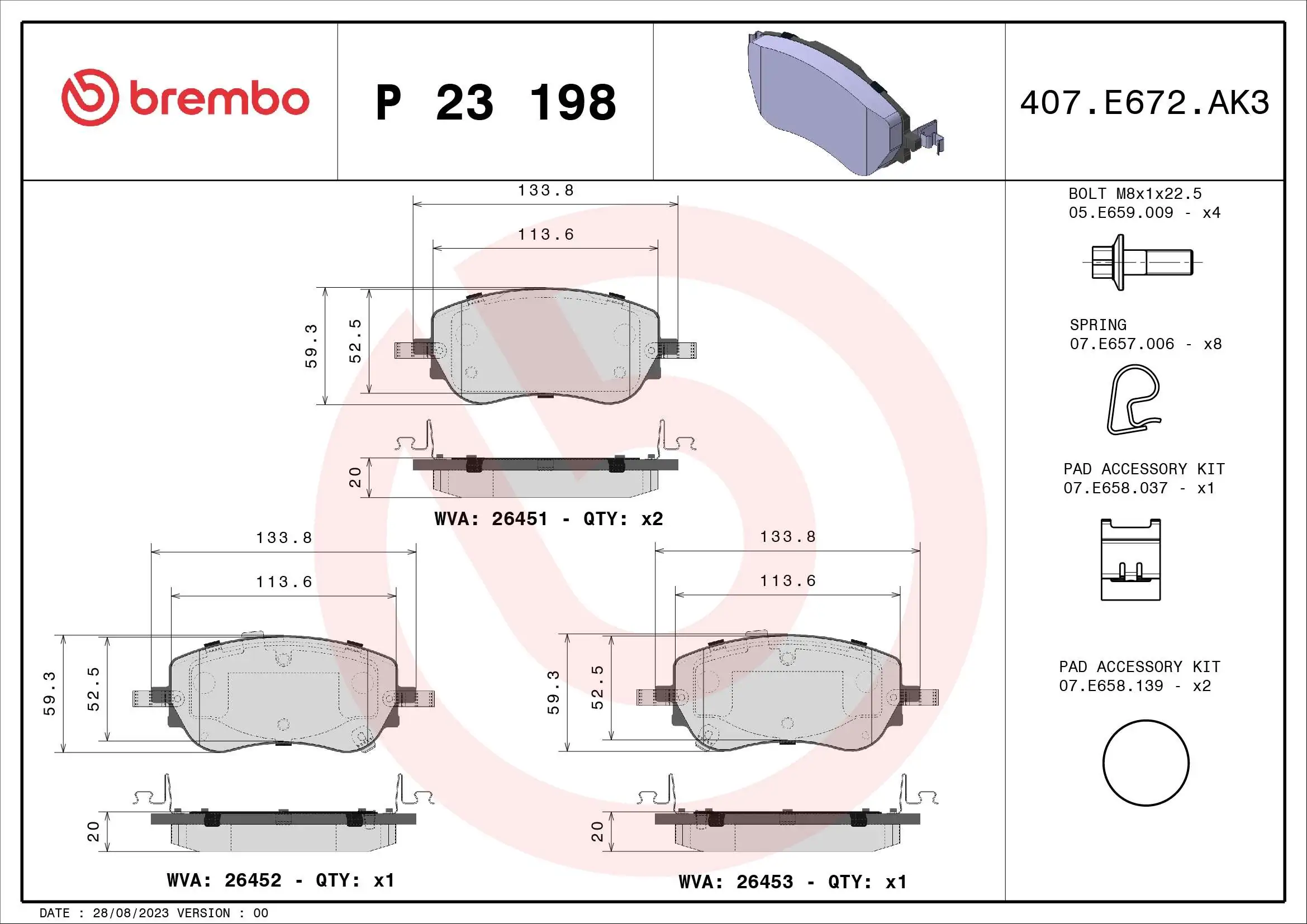 Brake Pad Set, disc brake