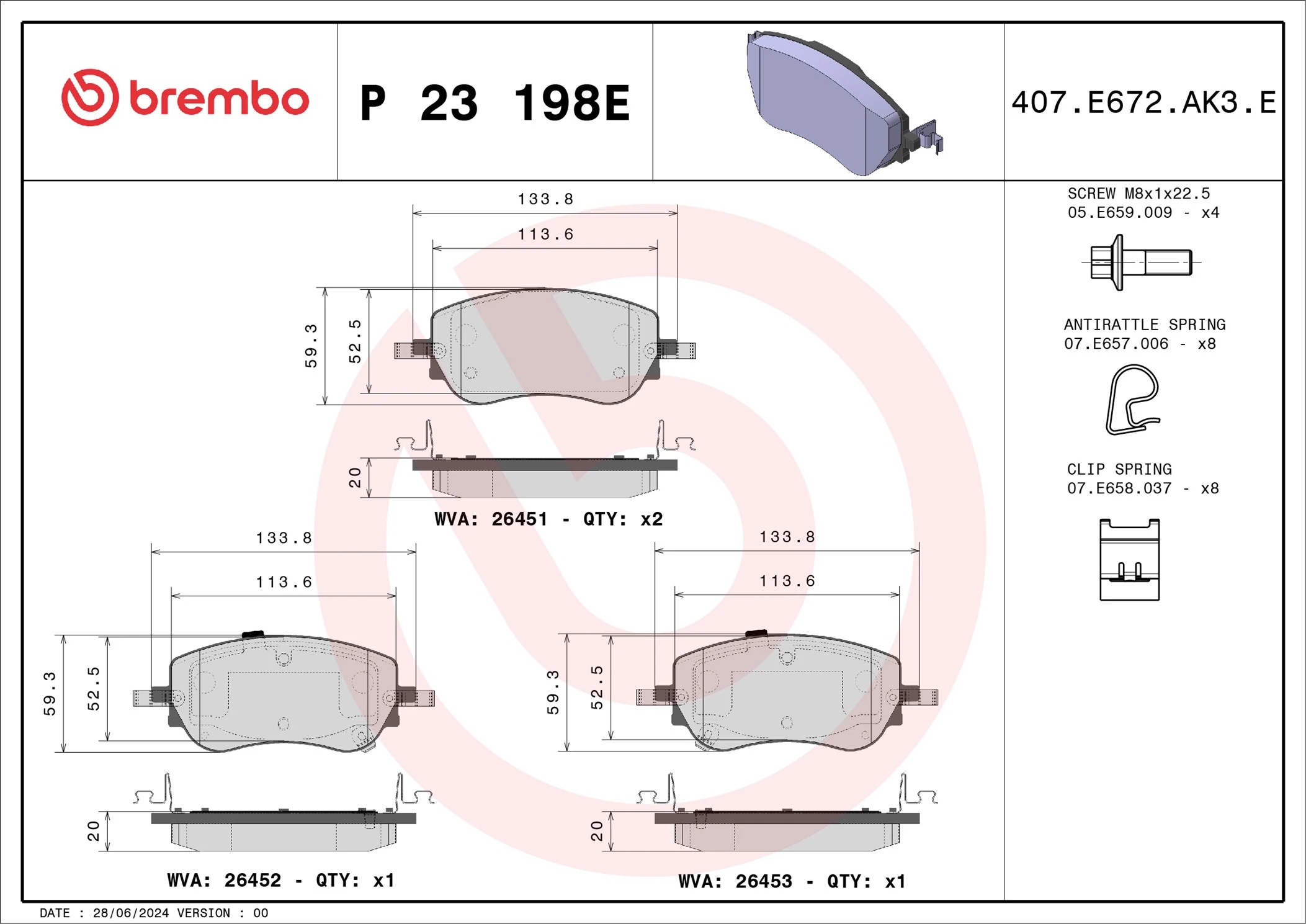 Brake Pad Set, disc brake