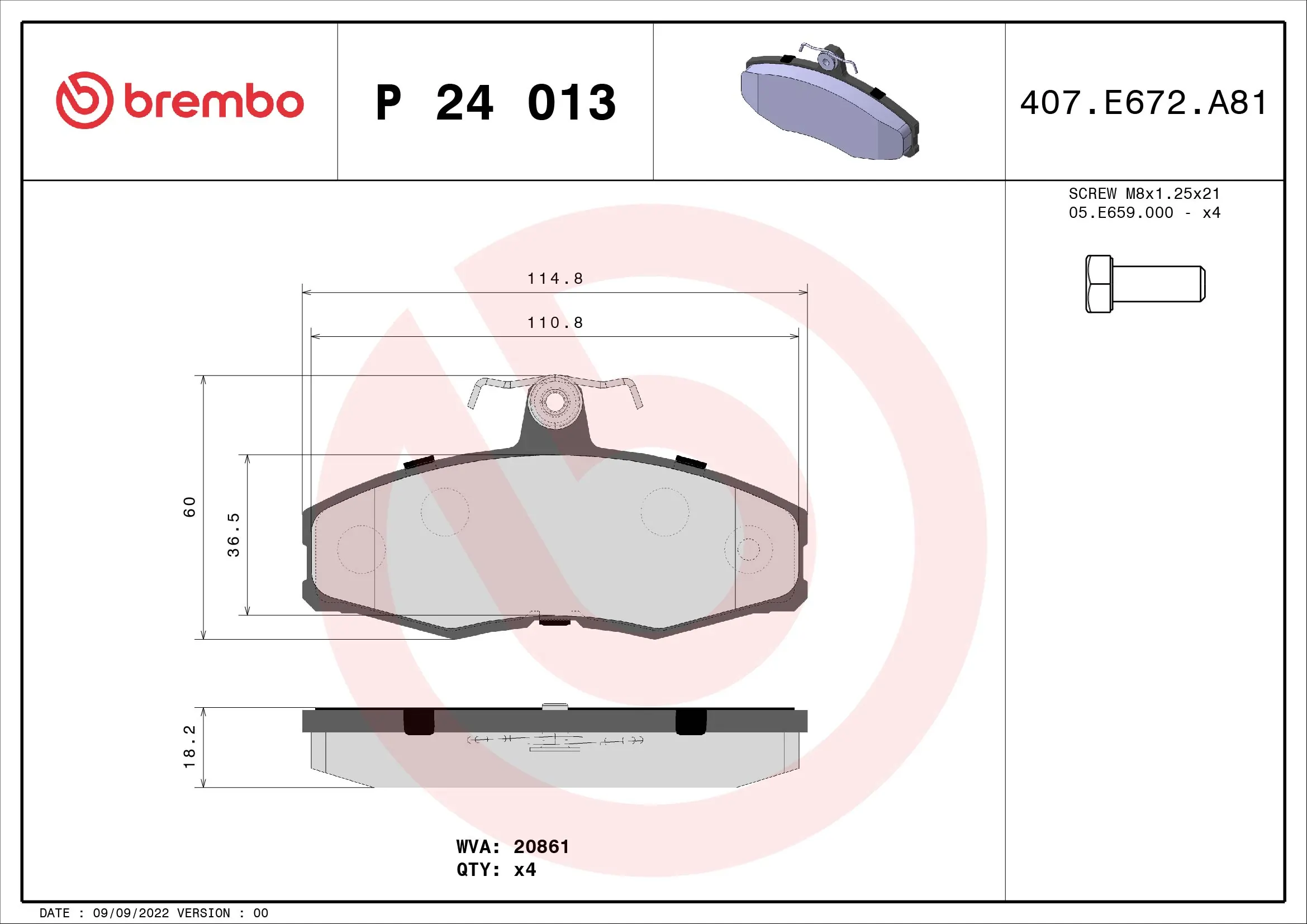 Brake Pad Set, disc brake