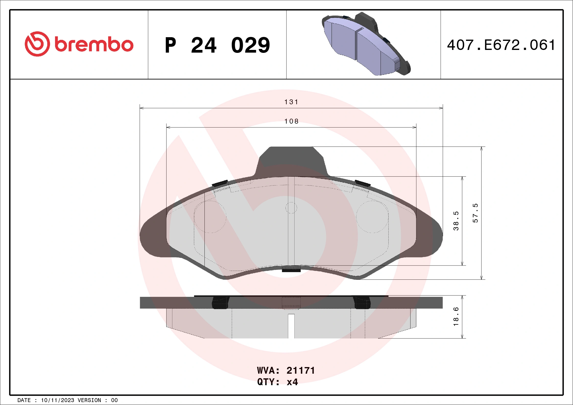 Brake Pad Set, disc brake