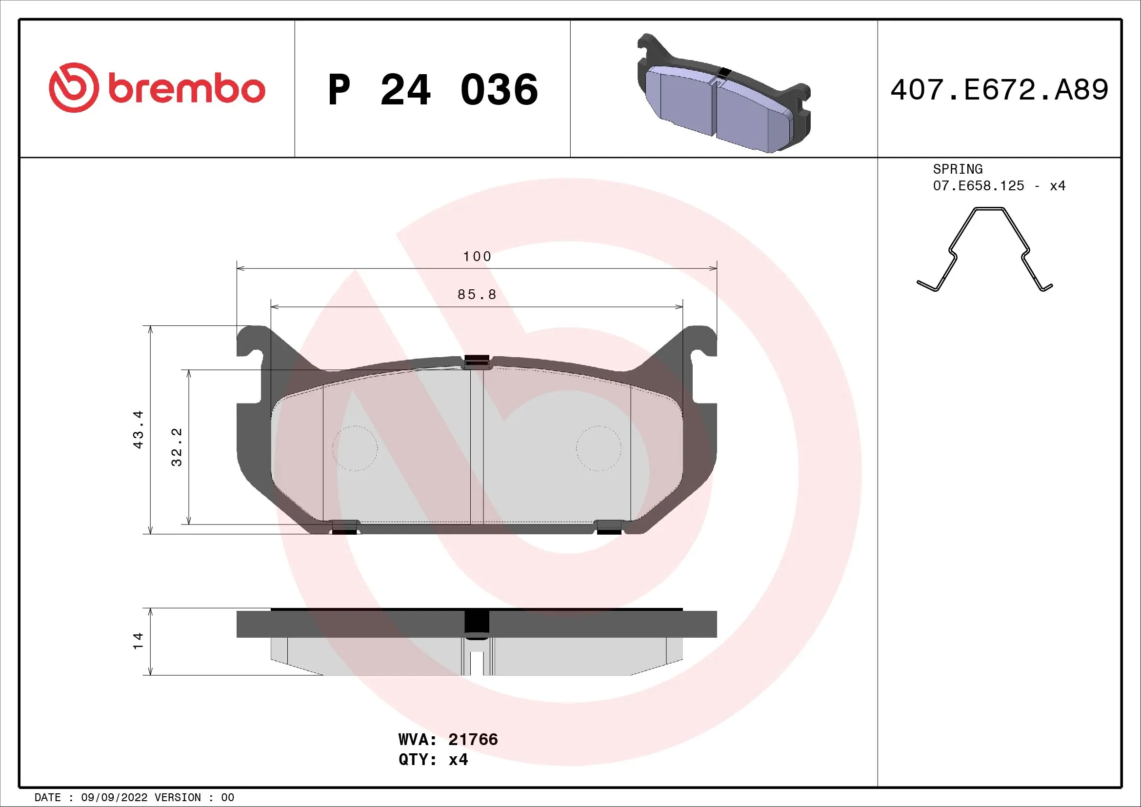Brake Pad Set, disc brake