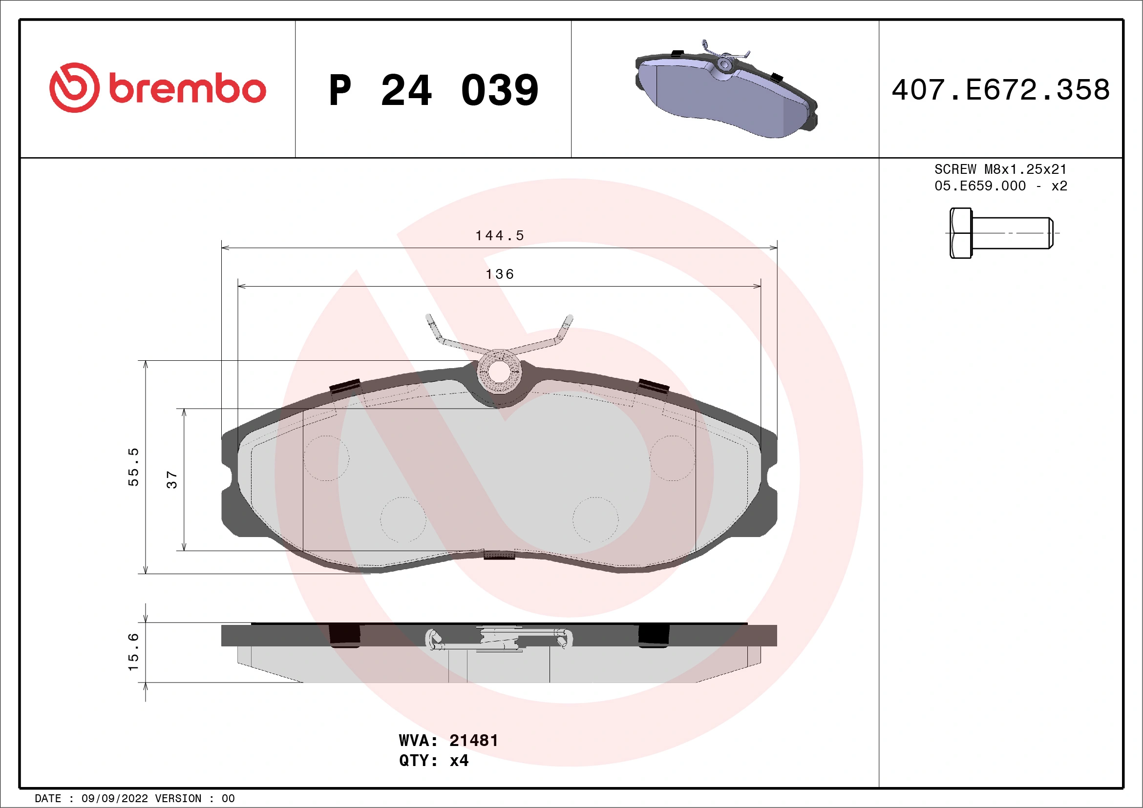 Brake Pad Set, disc brake
