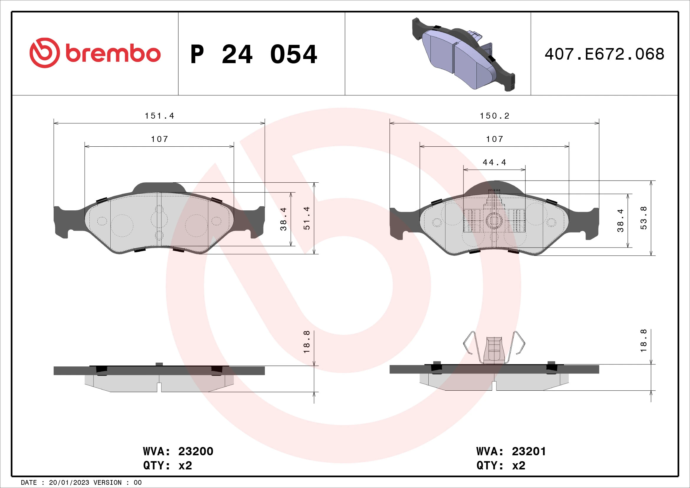 Brake Pad Set, disc brake