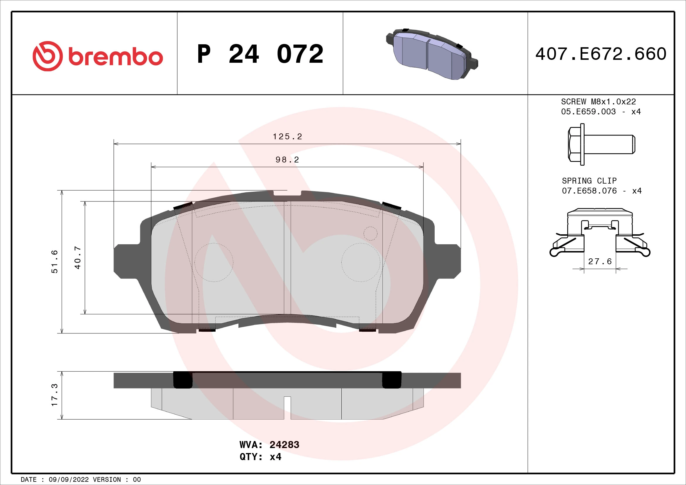 Brake Pad Set, disc brake
