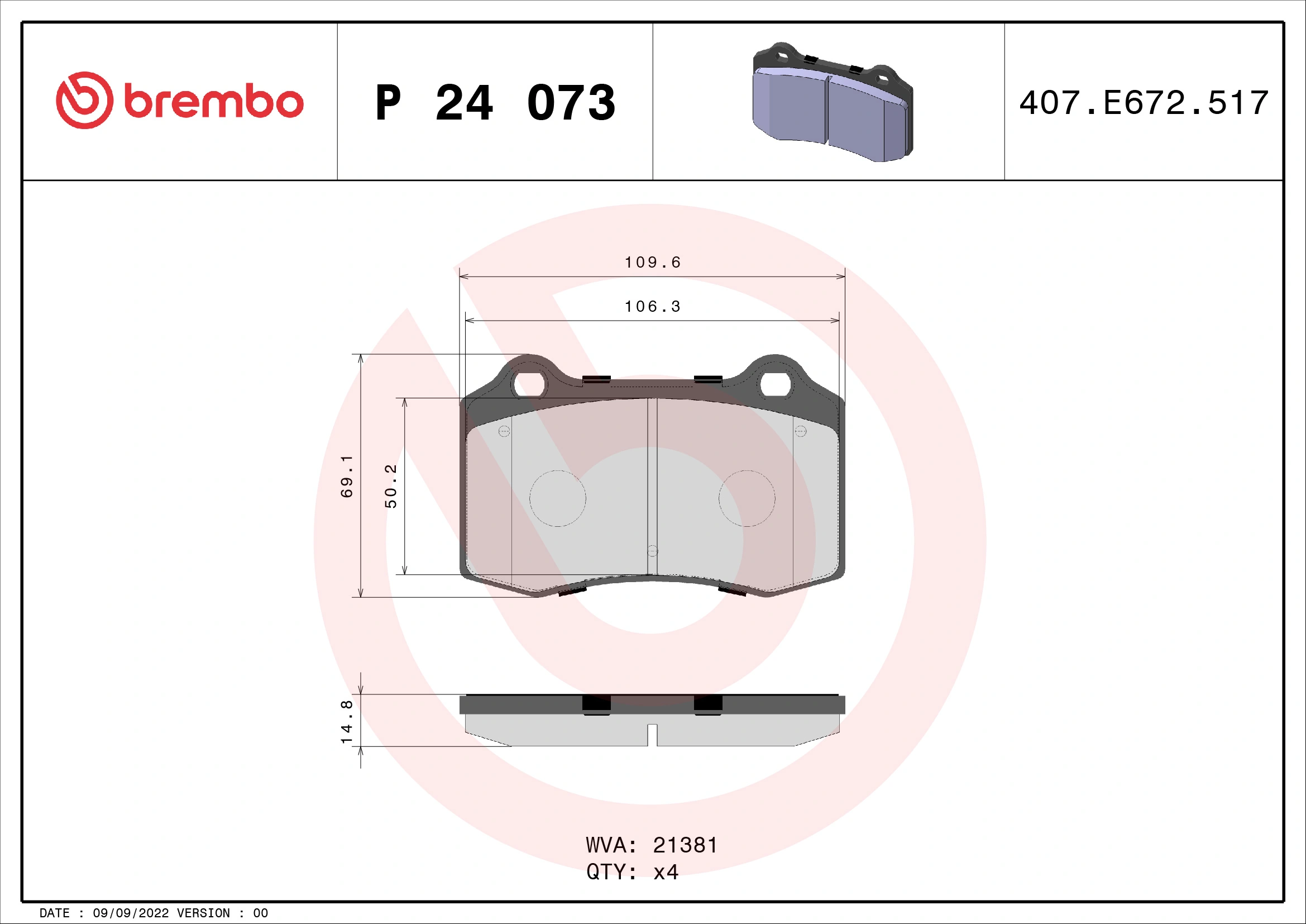 Brake Pad Set, disc brake