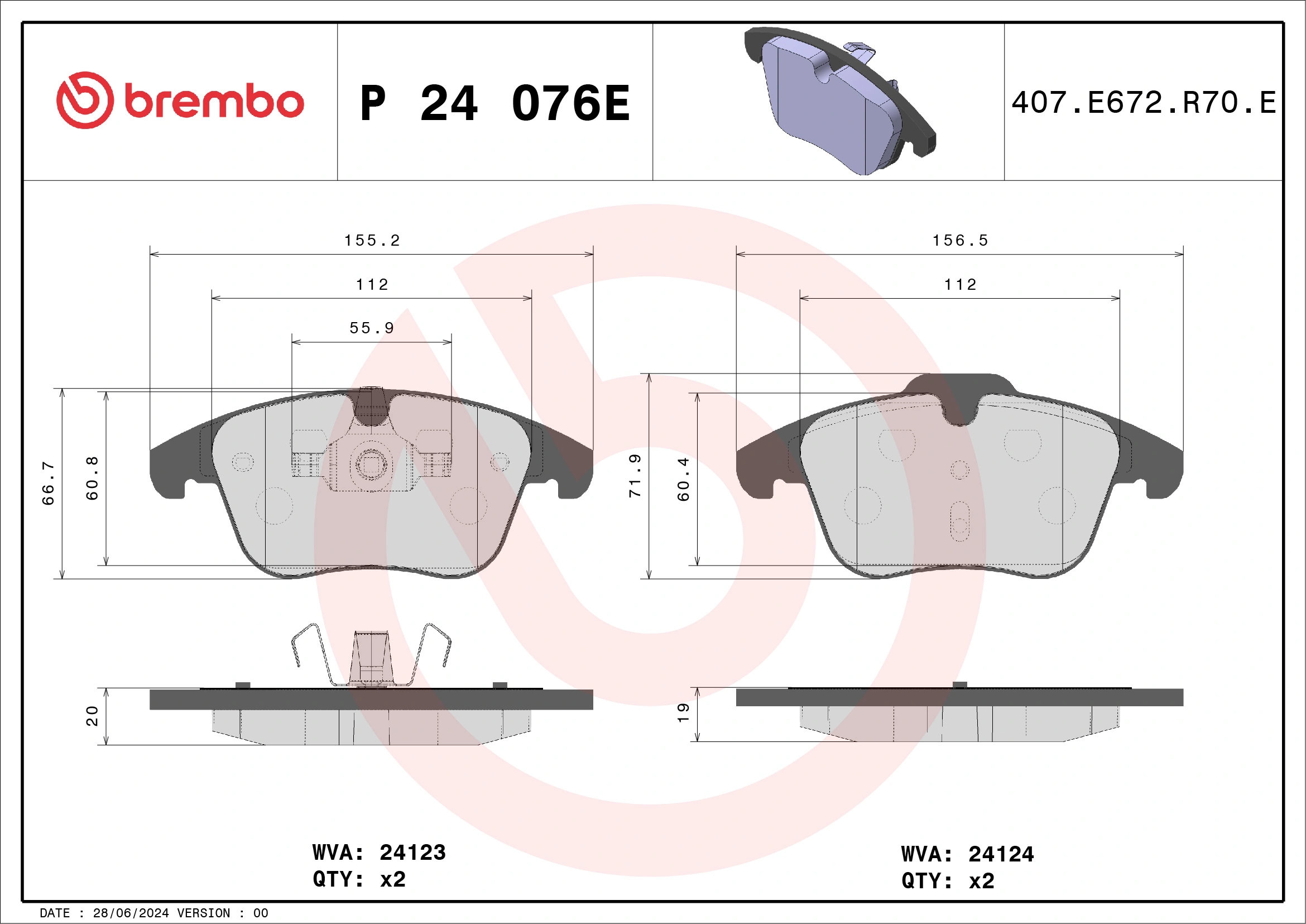 Brake Pad Set, disc brake
