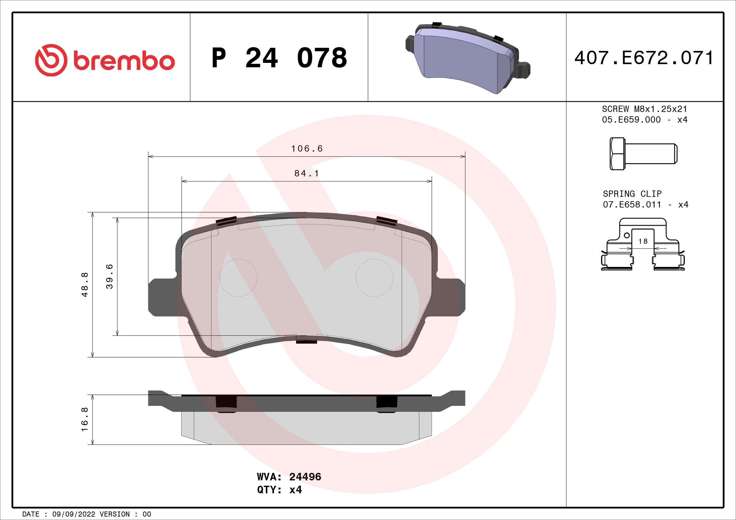 Brake Pad Set, disc brake