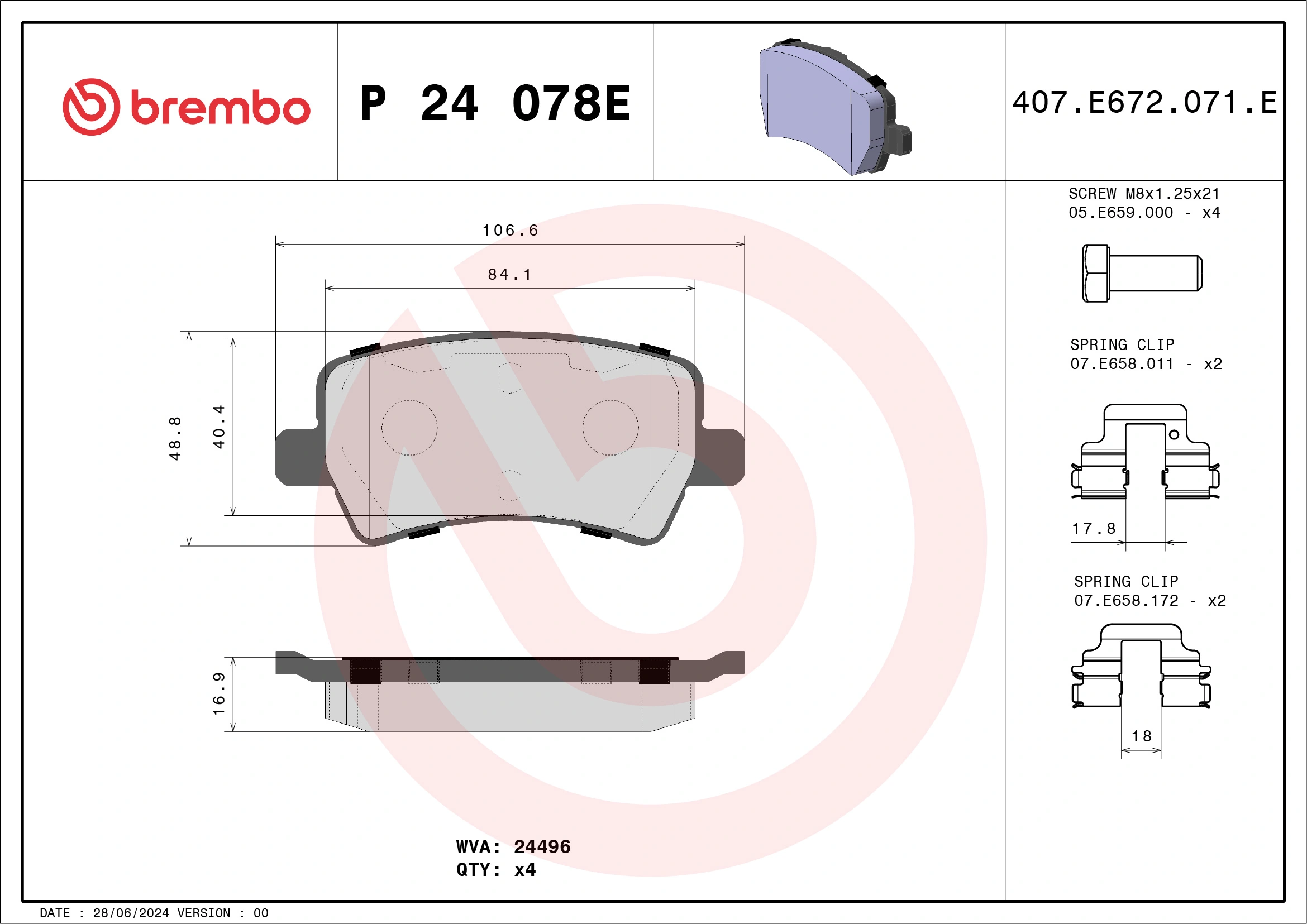Brake Pad Set, disc brake