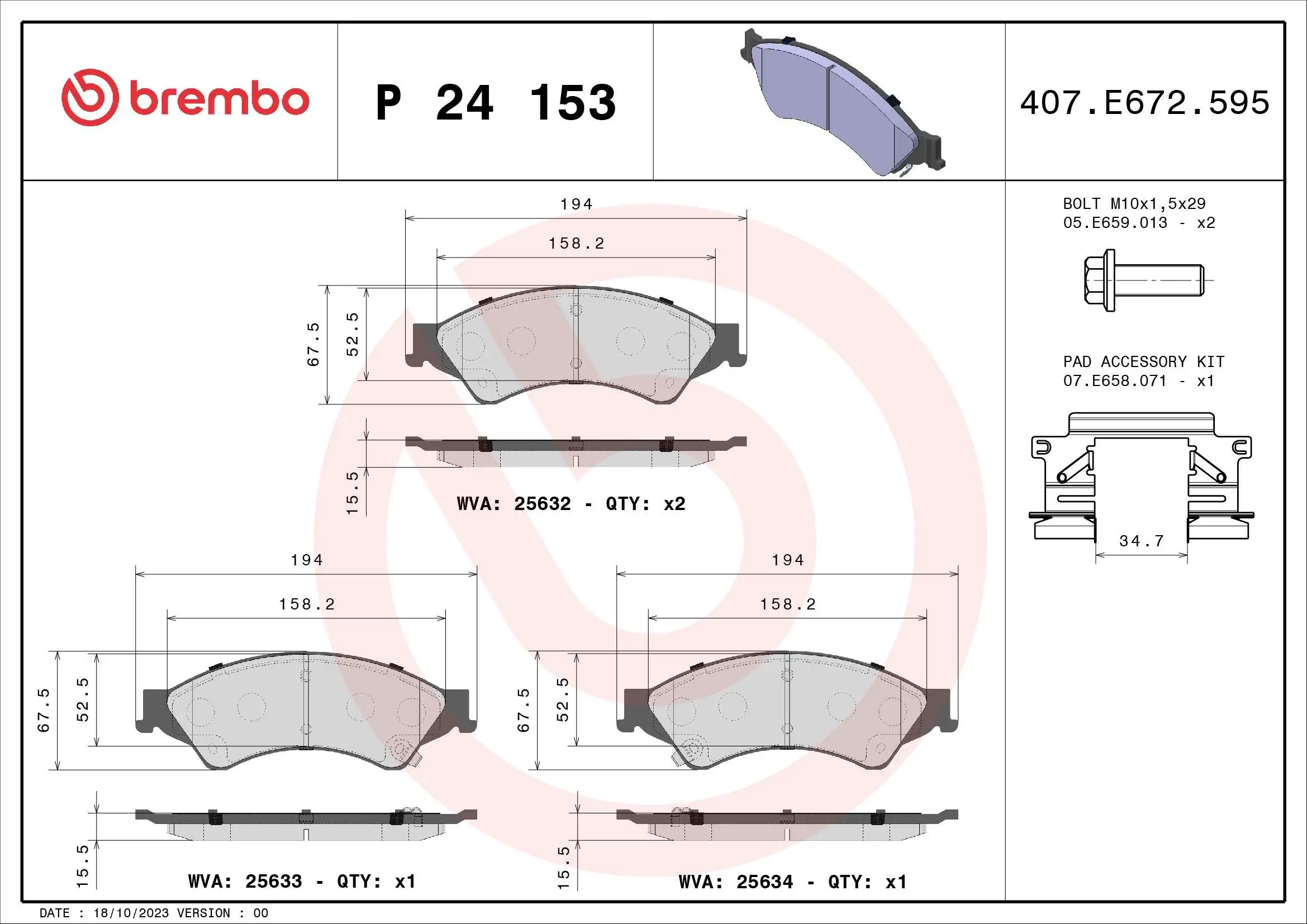 Brake Pad Set, disc brake