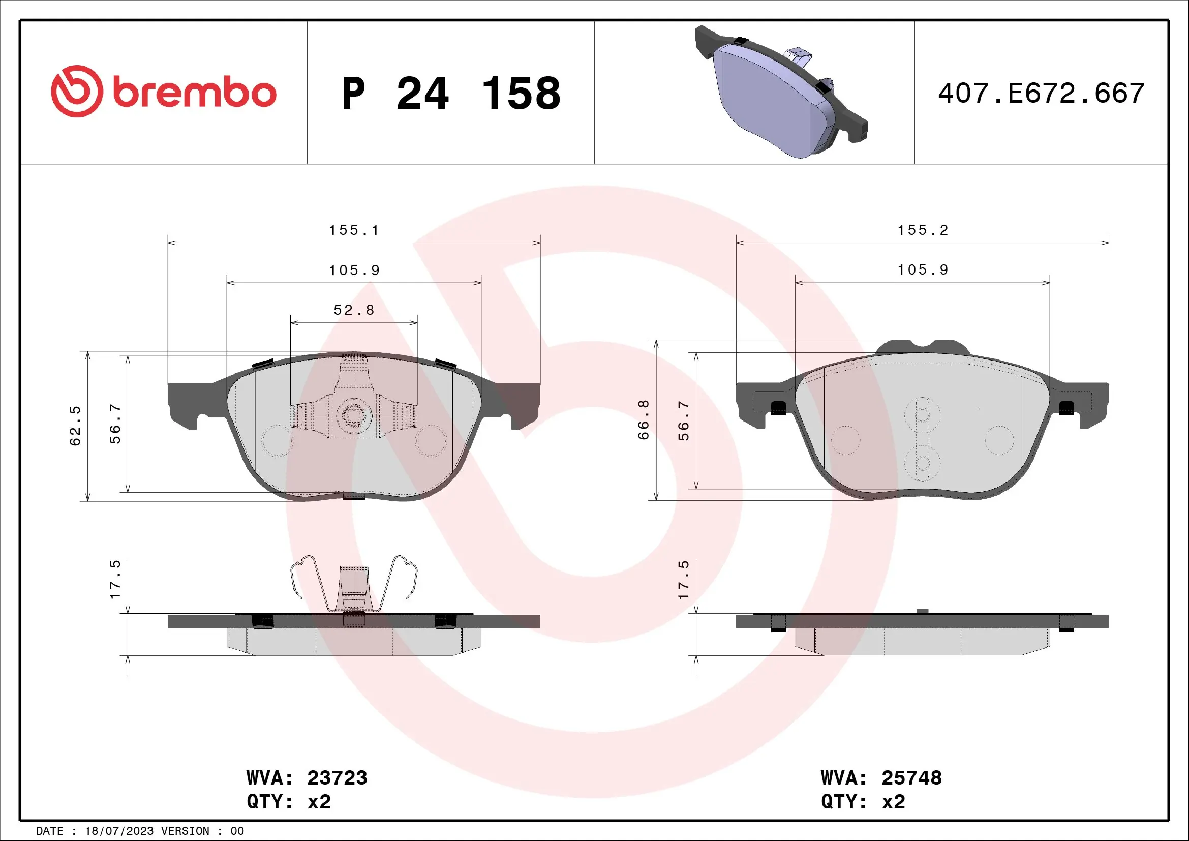 Brake Pad Set, disc brake