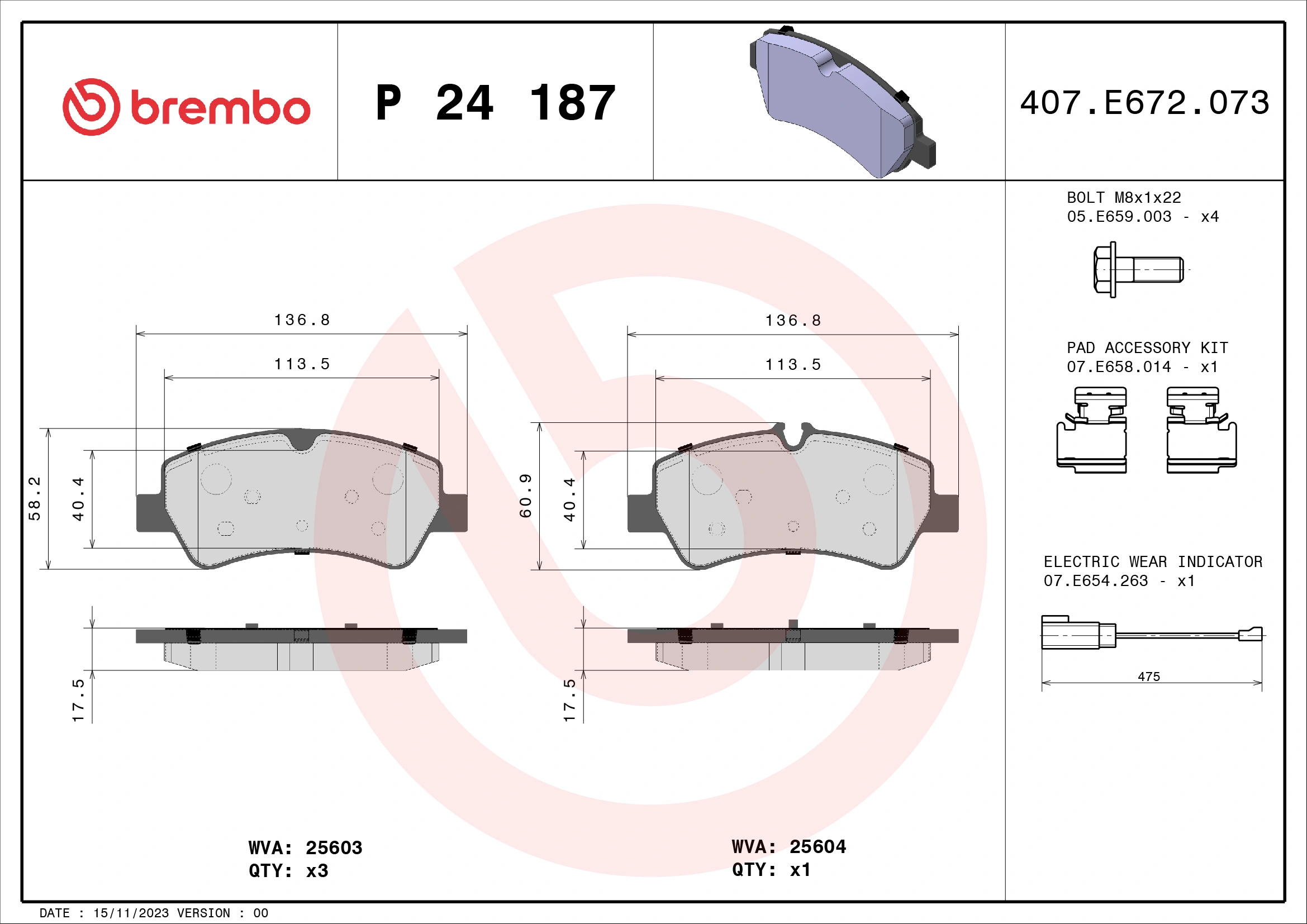 Brake Pad Set, disc brake