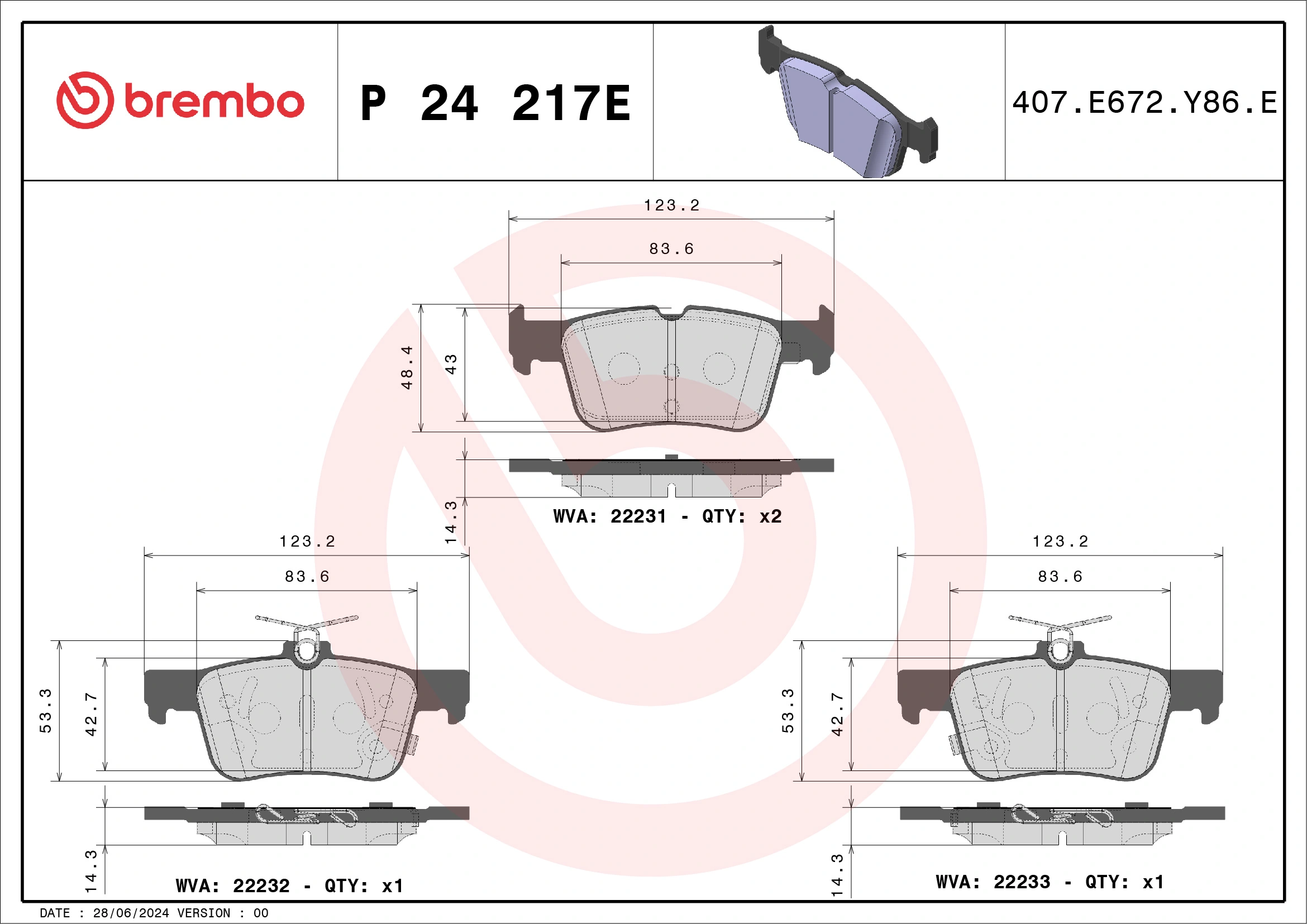 Brake Pad Set, disc brake