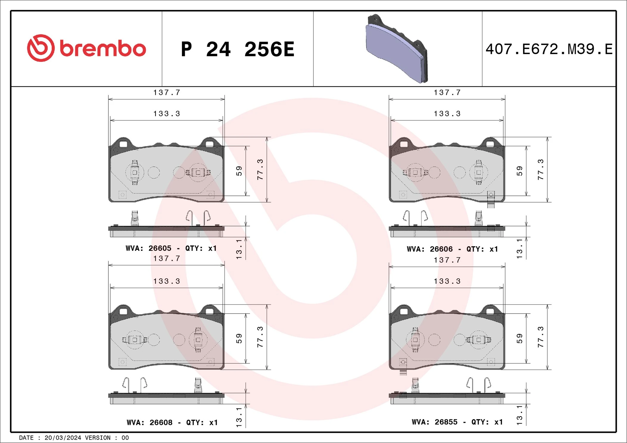 Brake Pad Set, disc brake