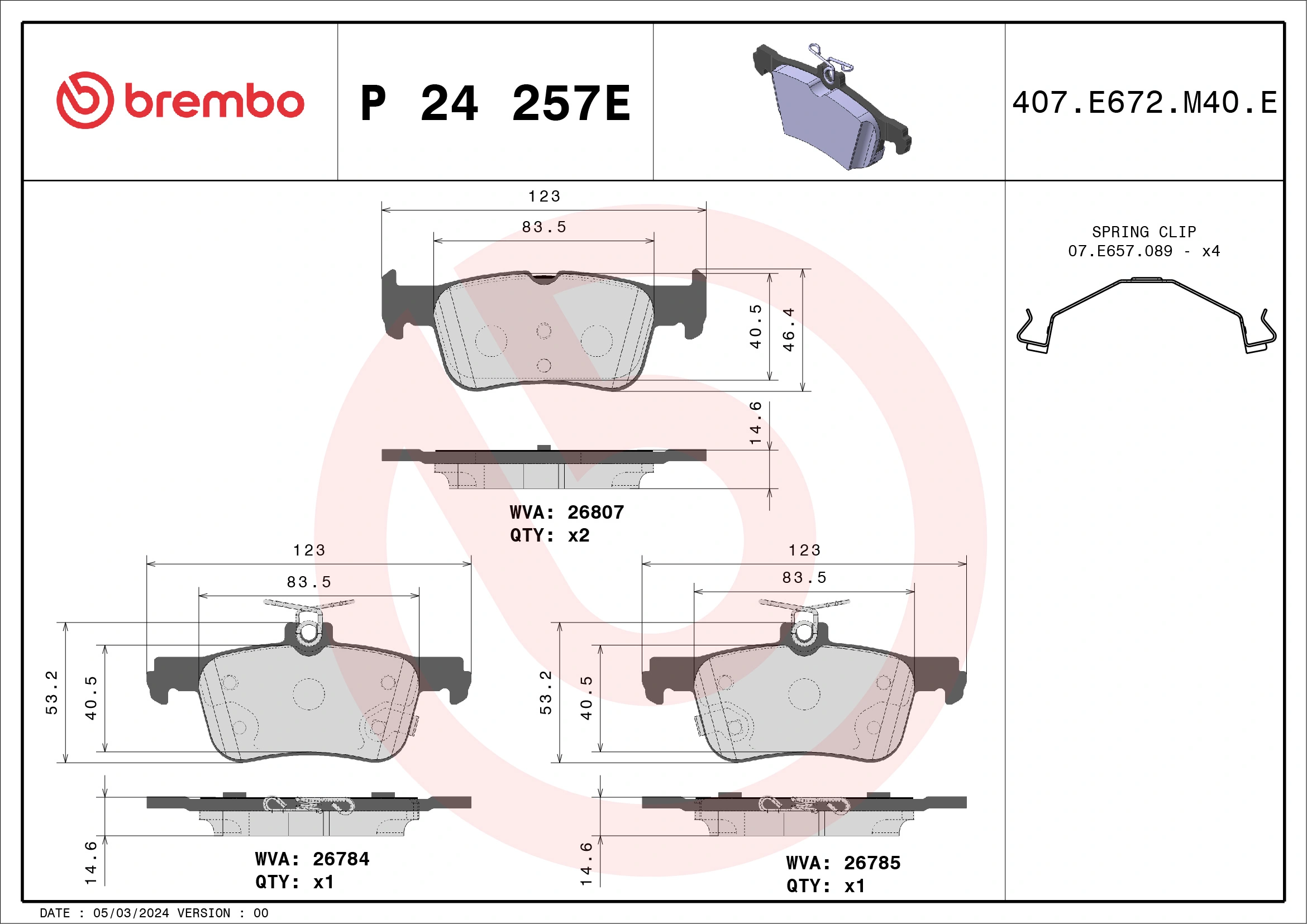 Brake Pad Set, disc brake