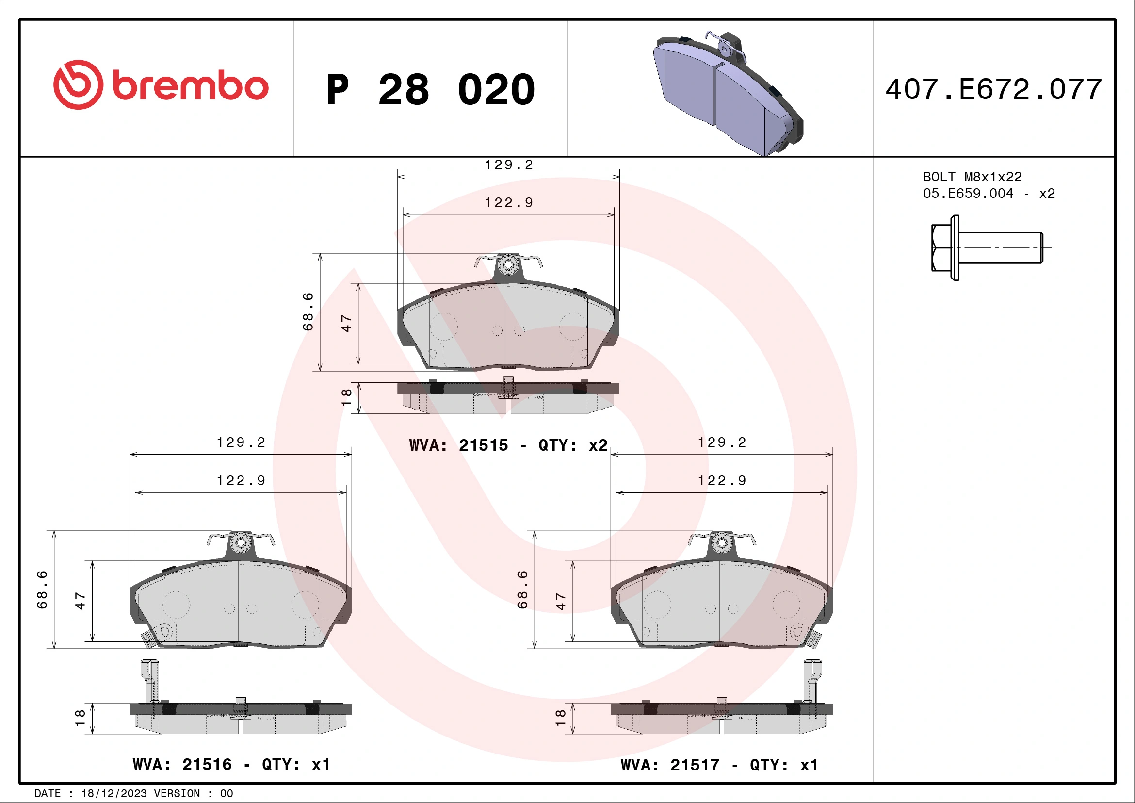 Brake Pad Set, disc brake