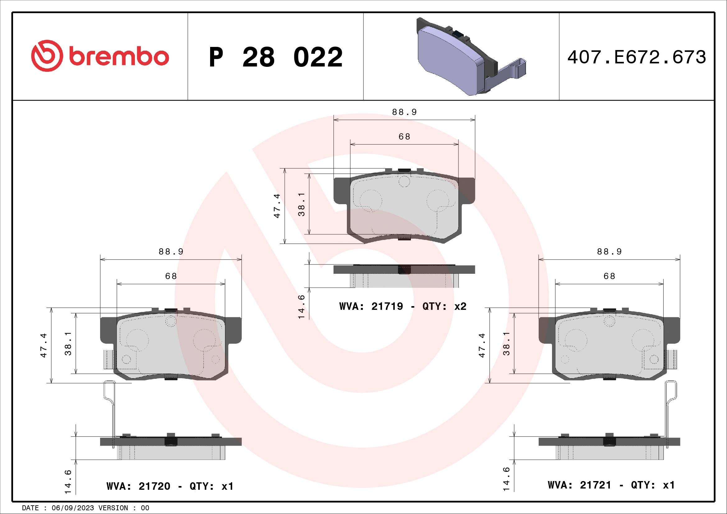 Brake Pad Set, disc brake