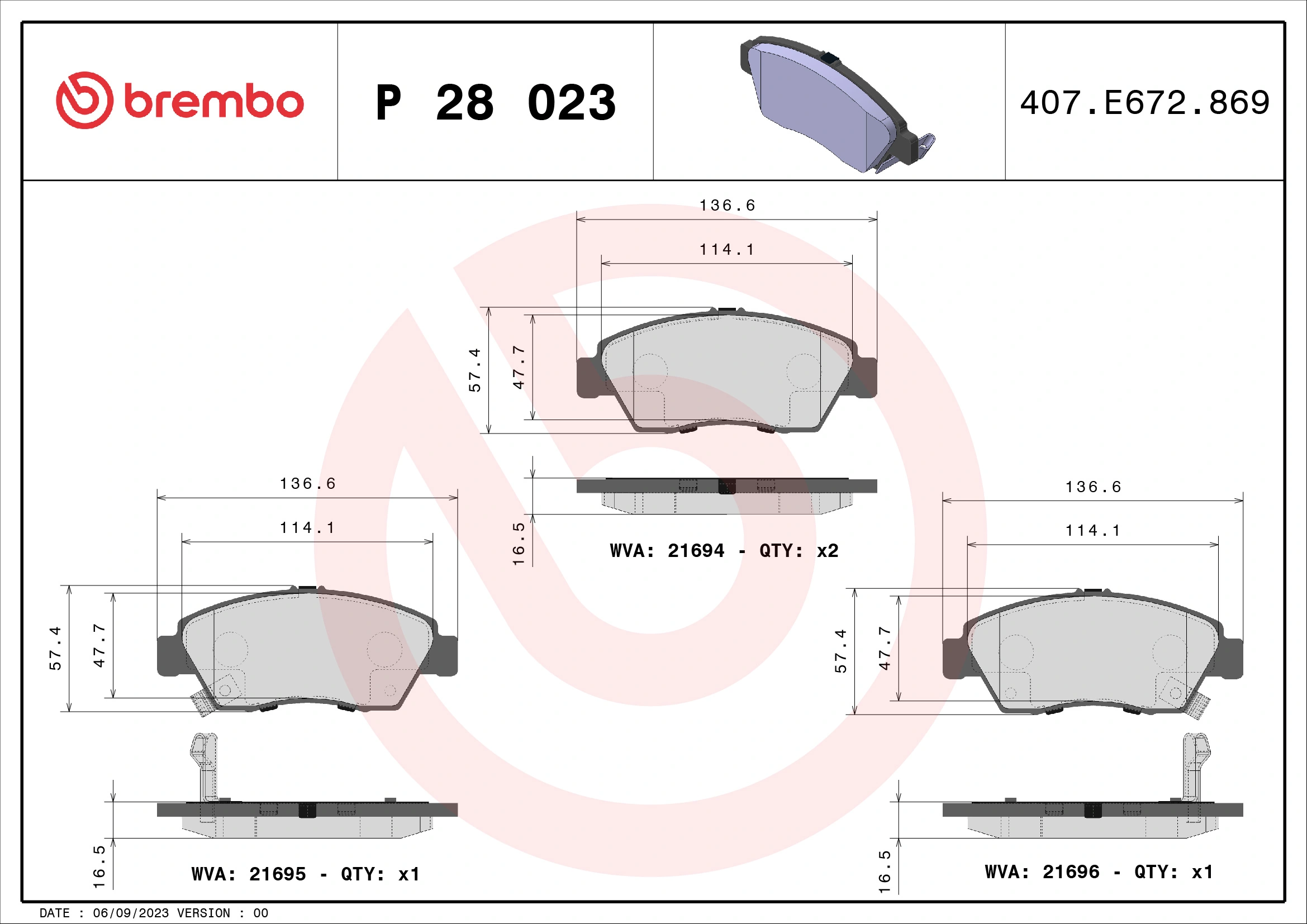 Brake Pad Set, disc brake