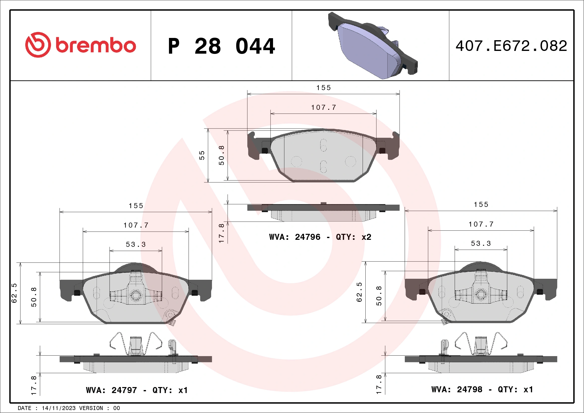 Brake Pad Set, disc brake