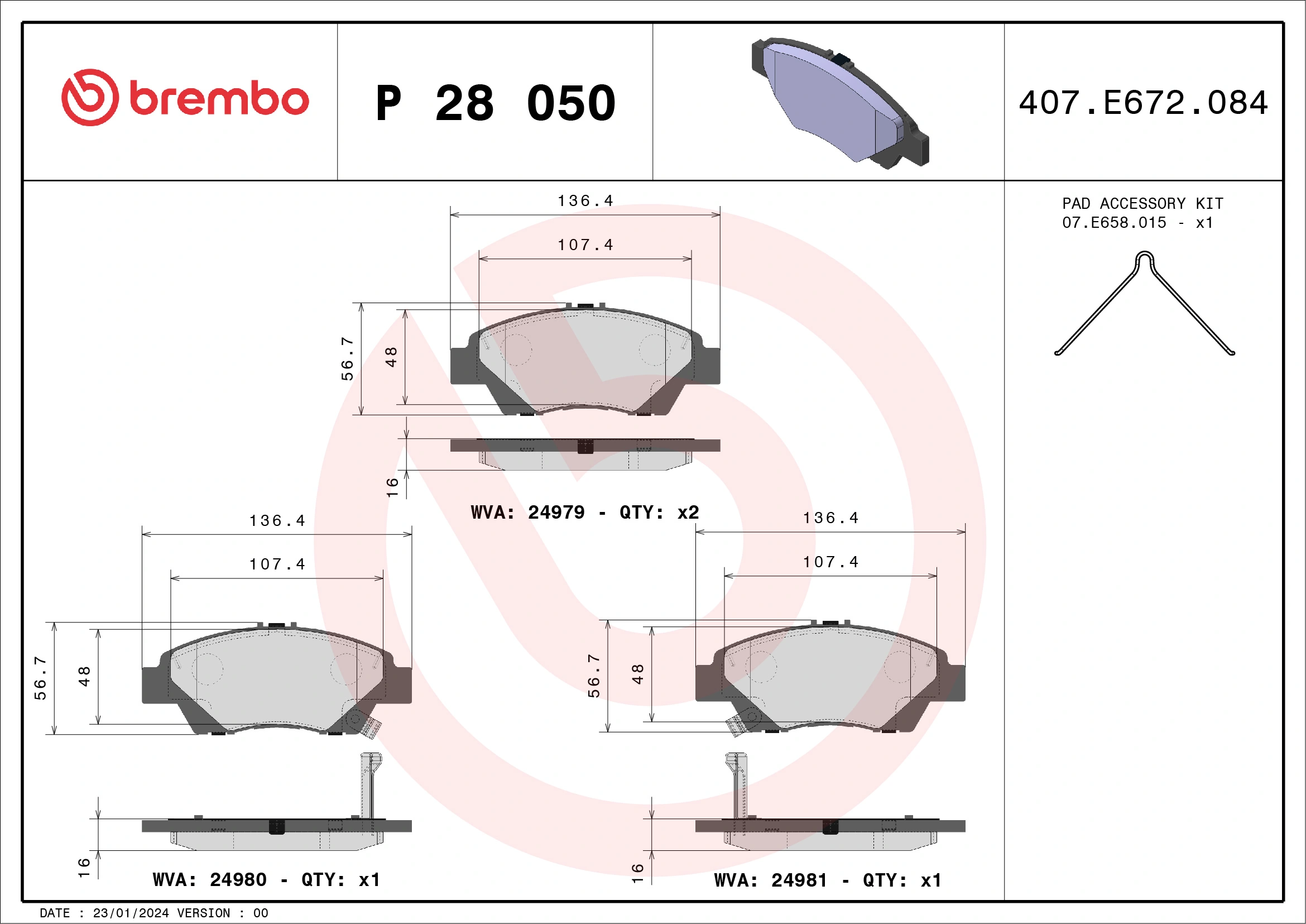 Brake Pad Set, disc brake